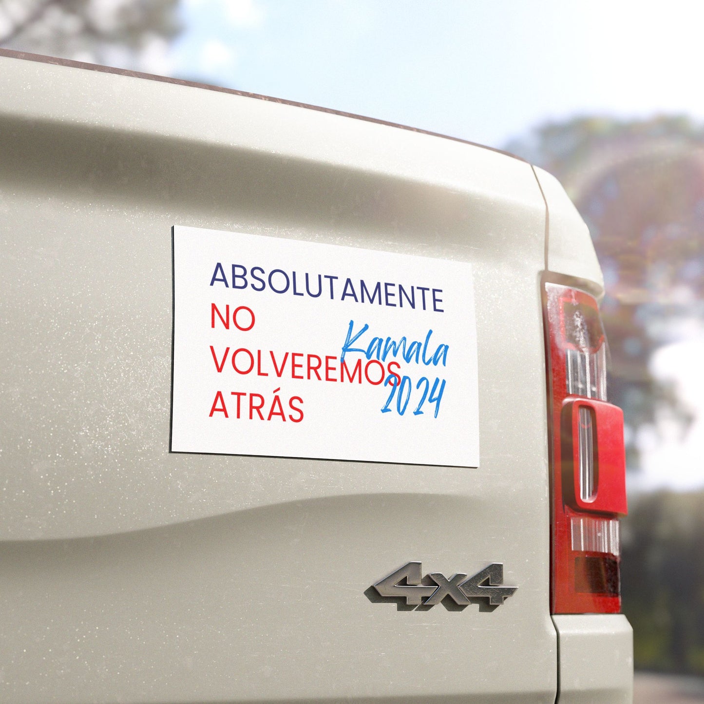 Absolutamente No Volveremos Atrás Car Magnet - Harris/Walz 2024 Magnet in Spanish