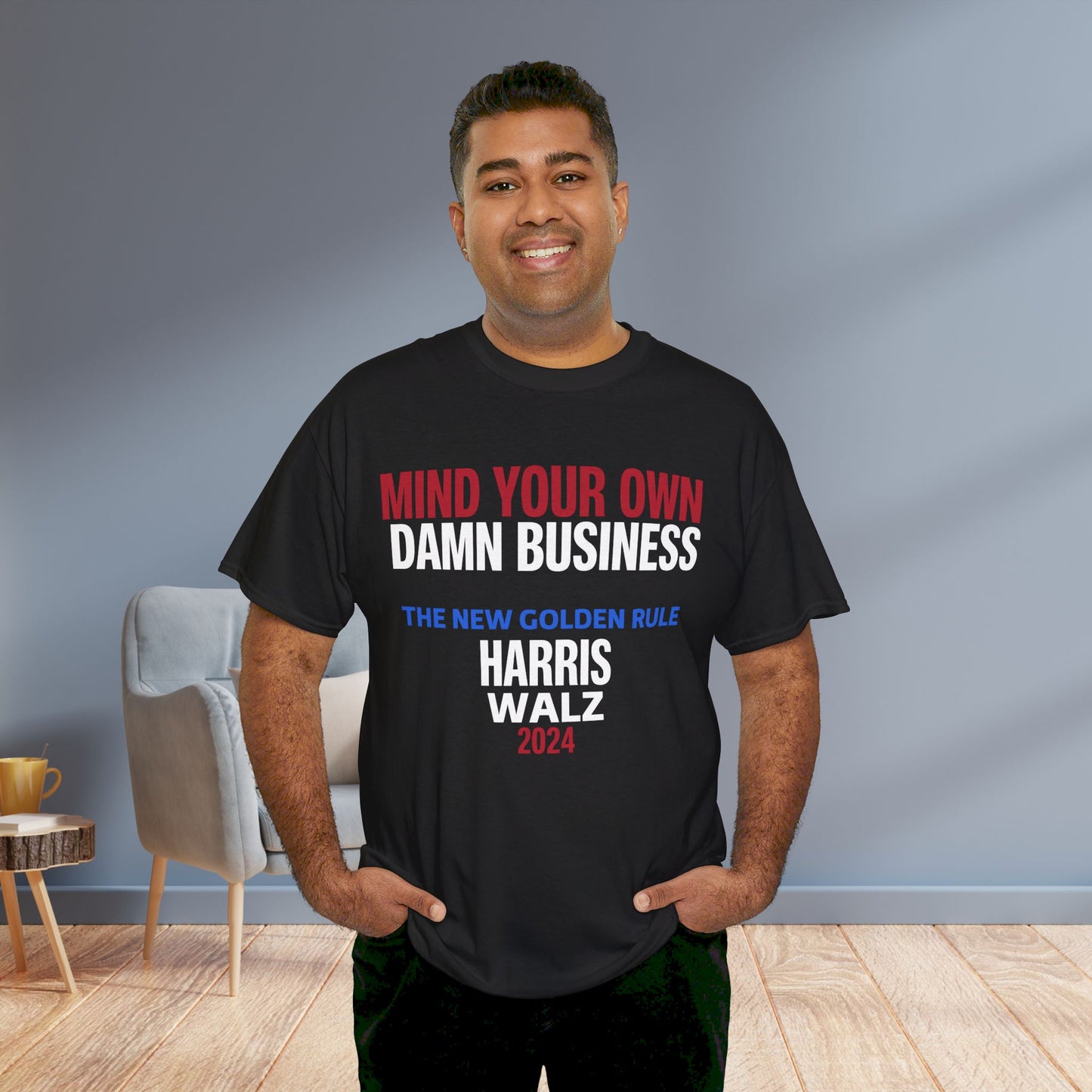 Mind Your Own Damn Business Shirt- Harris Walsh Tee-  Democrat Presidential Election T-Shirt