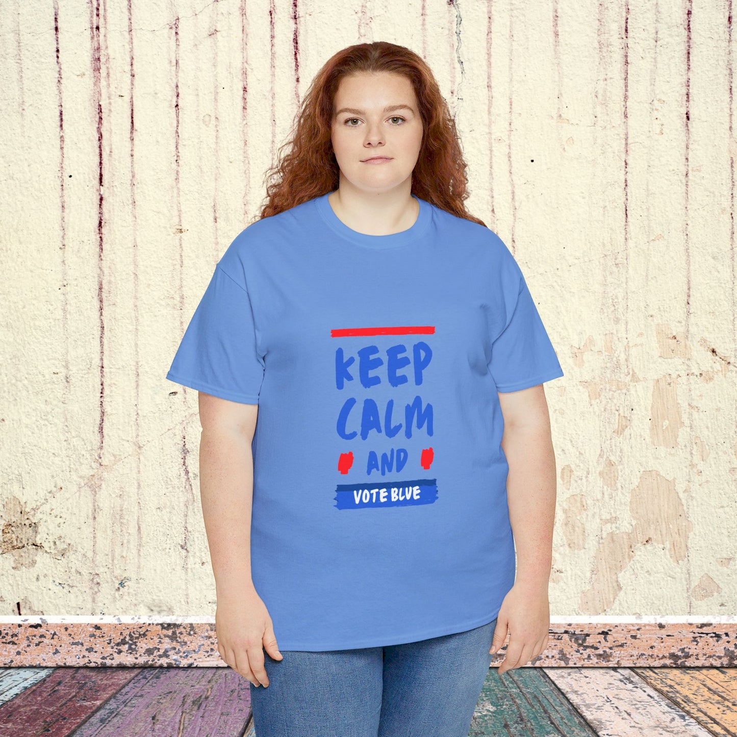 Keep Calm and Vote Blue Shirt- Save Democracy Tee- Democrat Presidential Election T-Shirt