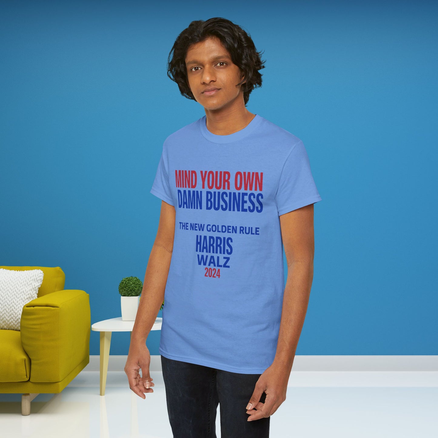 Mind Your Own Damn Business Shirt- Harris Walsh Tee-  Democrat Presidential Election T-Shirt