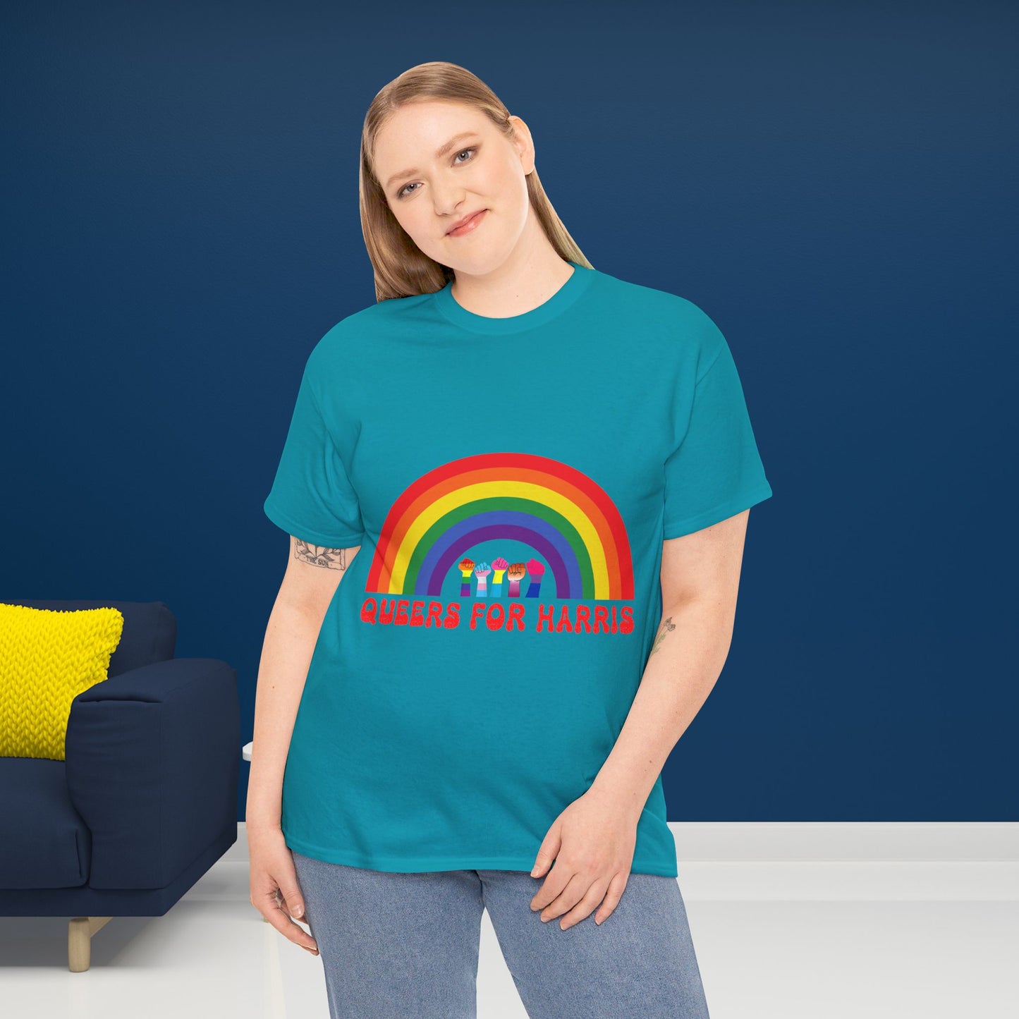 Queers For Harris Shirt- Support LGBTQ Tee-  Democrat Presidential Election T-Shirt