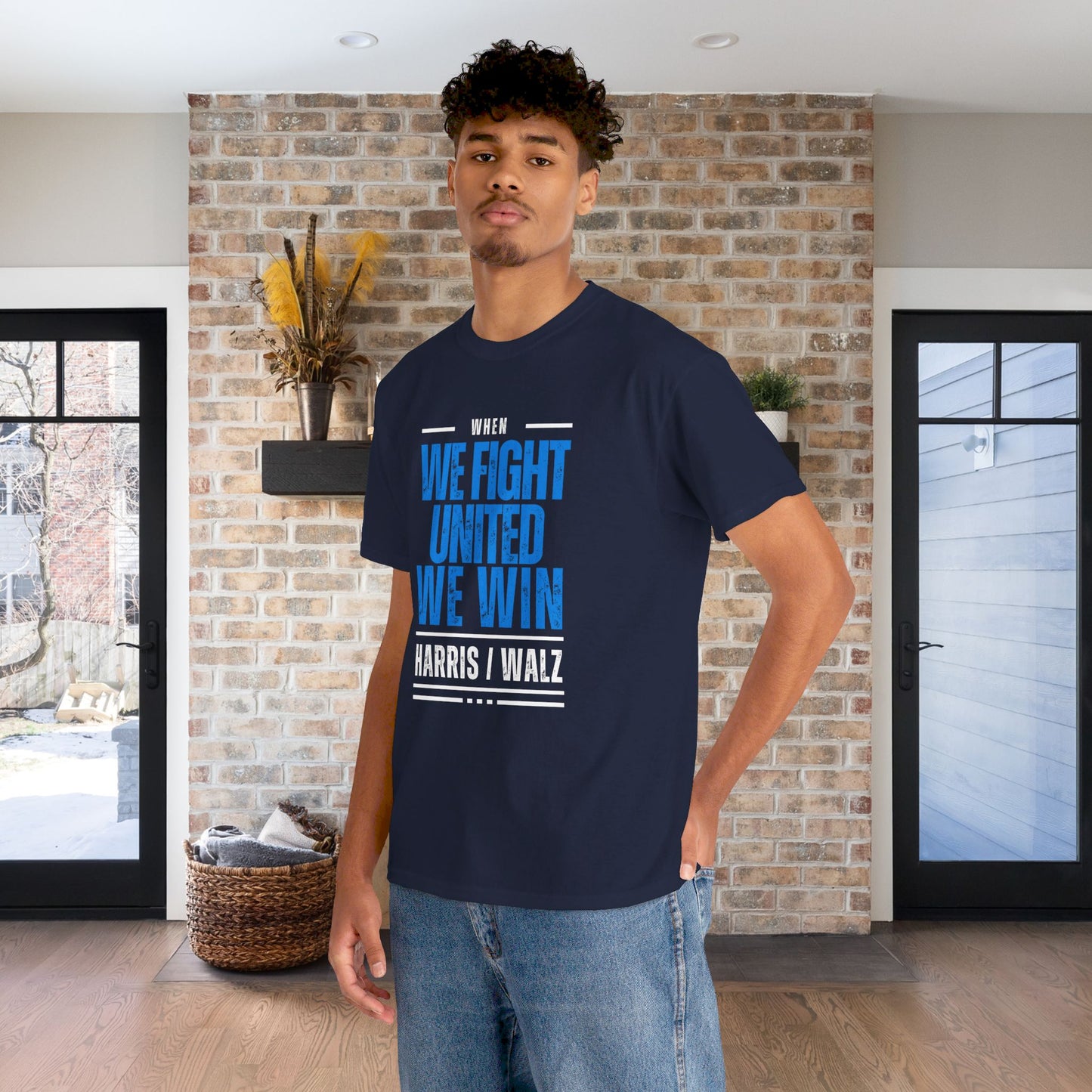 When We Fight United We Win Shirt- Harris Walz Tee-  Democrat Presidential Election T-Shirt