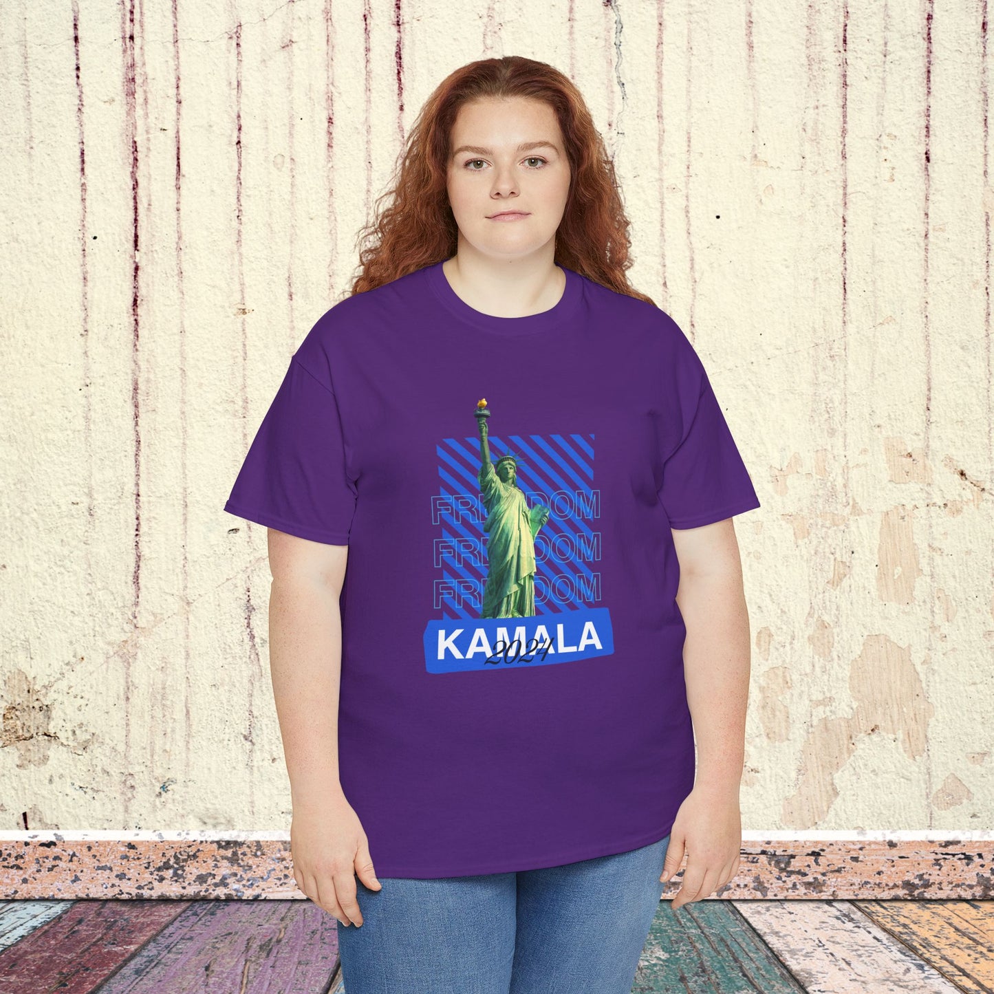 Statue of Liberty Kamala 2024 Freedom Shirt- Vote Blue T-Shirt- Democrat Presidential Election T-Shirt- Save Democracy Shirt