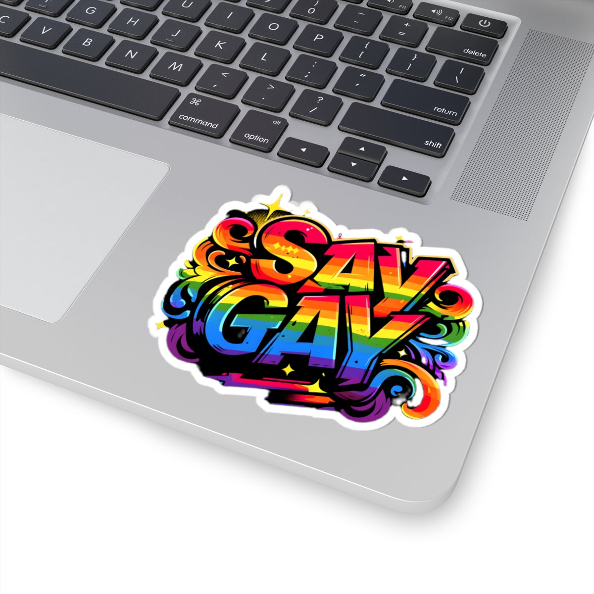 Just Say Gay LGBT Water Bottle Sticker for Laptop LGBTQ Decal Queer Lesbian Bisexual Transgender Gay Pride Merch LGBTQIA Political Adhesive