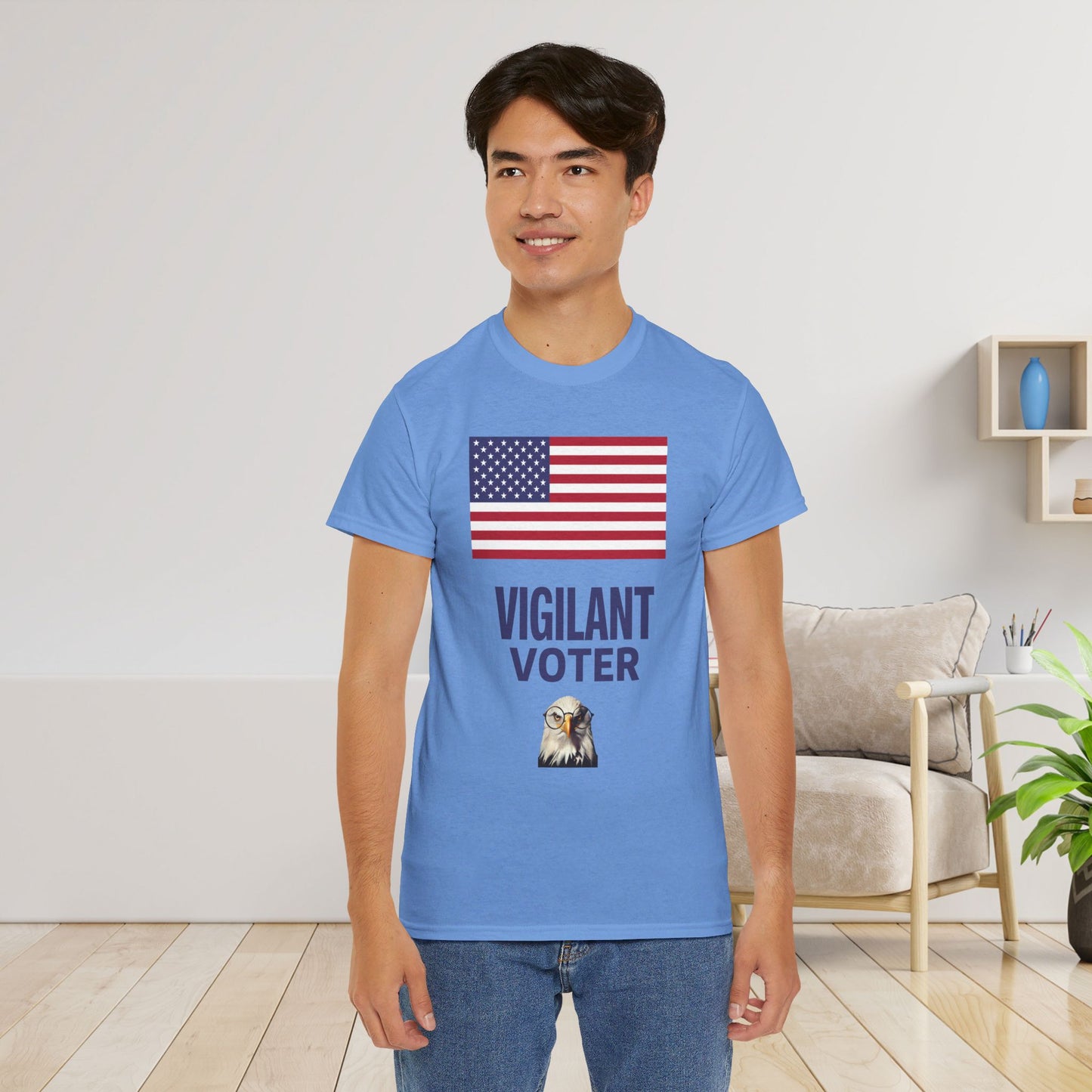 Vigilant Voter Shirt- Vote Blue Save Democracy Tee- Democrat Presidential Election T-Shirt