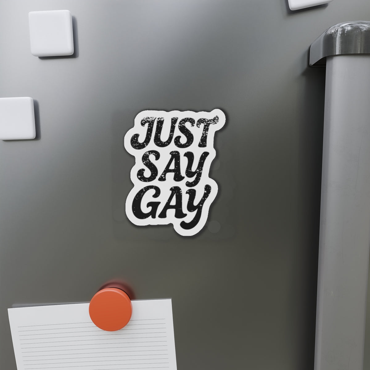 Just Say Gay LGBT Car Magnet for Fridge LGBTQ Magnetic Sign Queer Lesbian Bisexual Transgender Gay Pride Merch LGBTQIA Political Decal