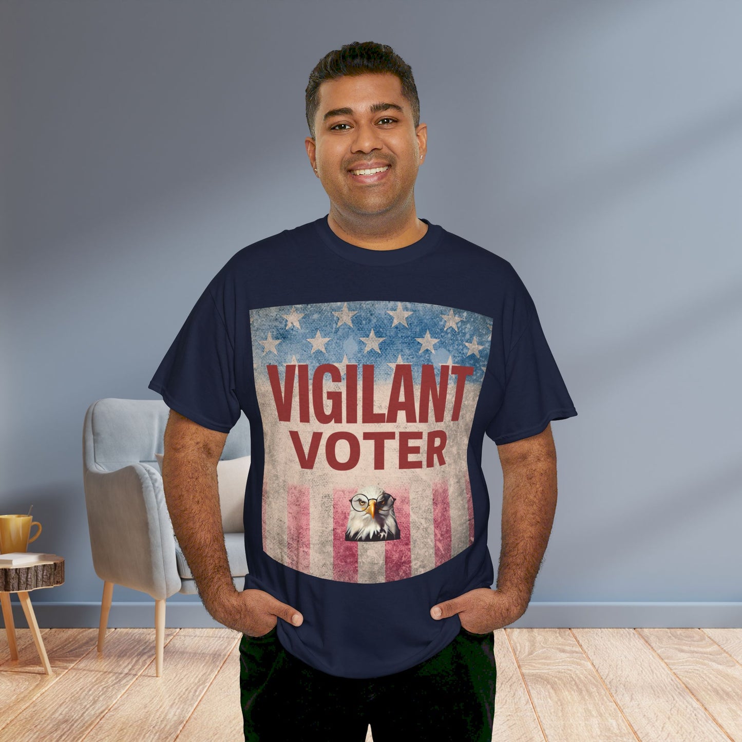 Vigilant Voter Shirt- Vote Blue Save Democracy Tee- Democrat Presidential Election T-Shirt