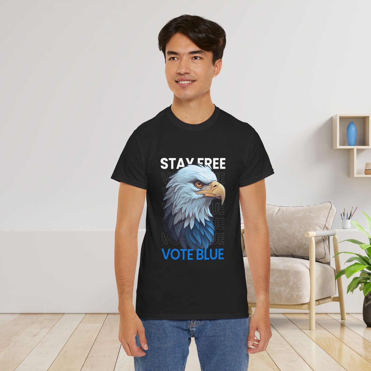 Stay Free Vote Blue Shirt- Freedom Tee-  Democrat Presidential Election T-Shirt