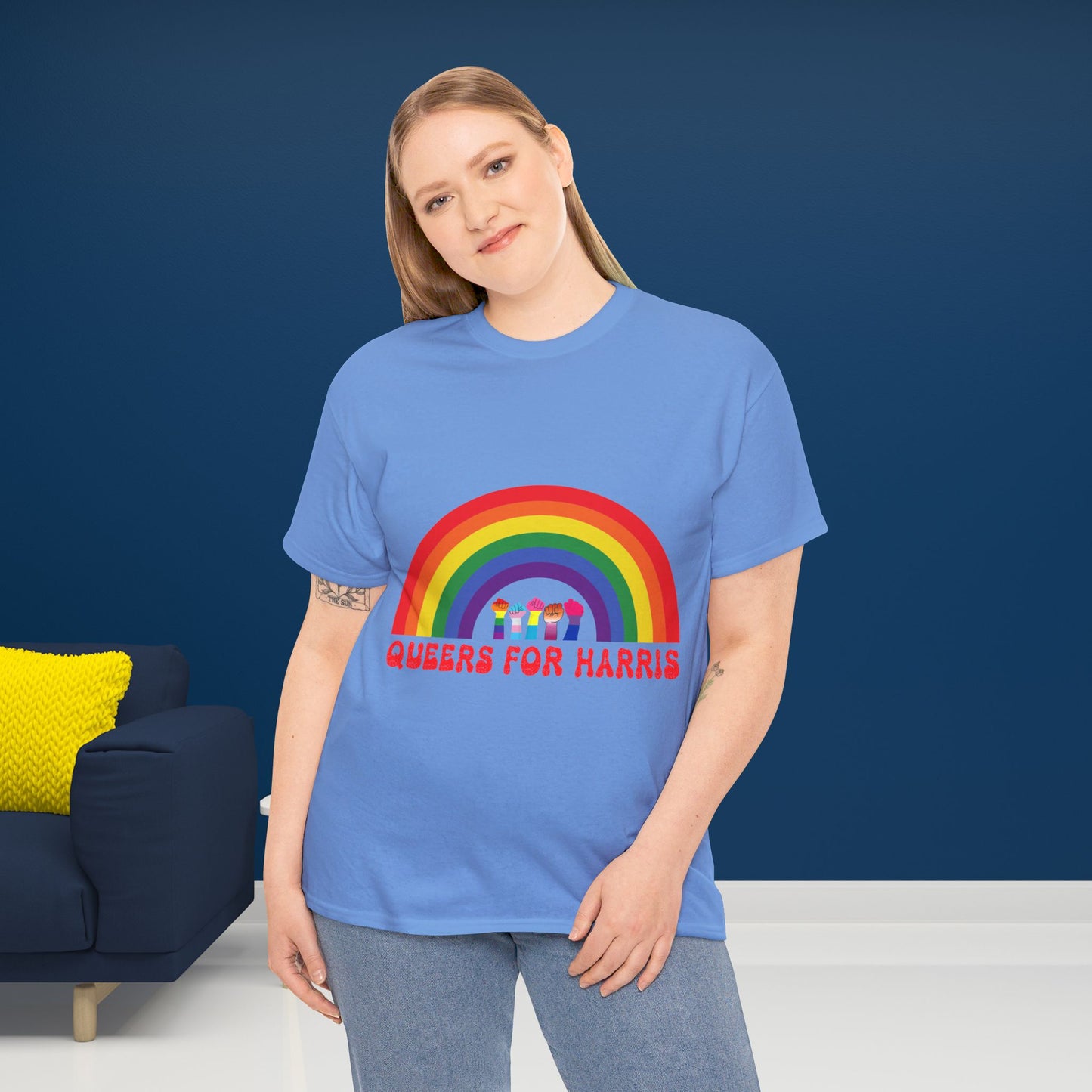 Queers For Harris Shirt- Support LGBTQ Tee-  Democrat Presidential Election T-Shirt