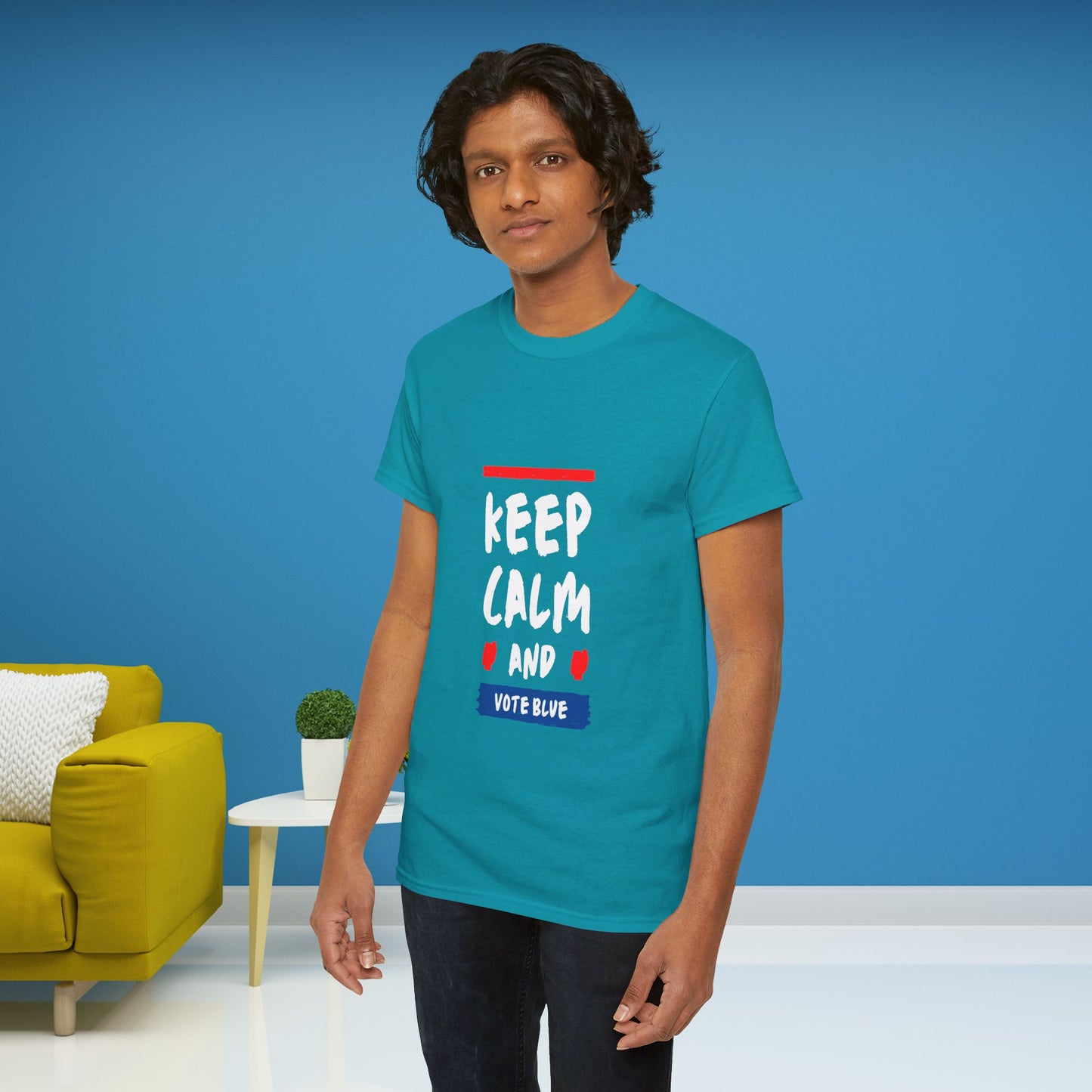 Keep Calm and Vote Blue Shirt- Save Democracy Tee- Democrat Presidential Election T-Shirt