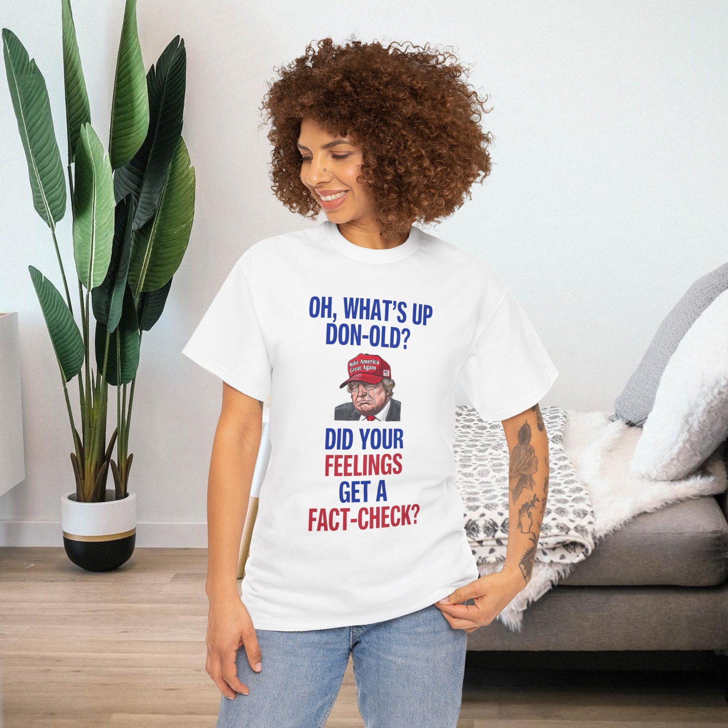 Did Your Feelings Get a Fact-Check? Shirt- Humorous Anti-Fascism Tee-  Democrat Presidential Election T-Shirt