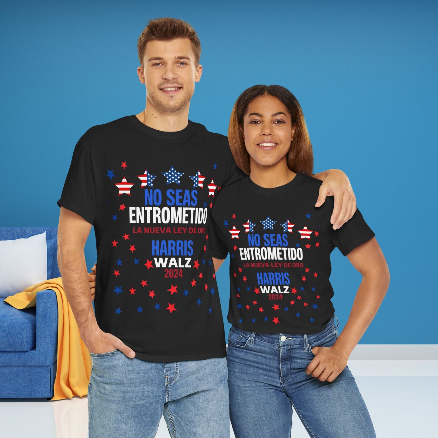 No Seas Entrometido Shirt- Harris/Walz 2024 T-Shirt in Spanish-  Democrat Presidential Election Tee