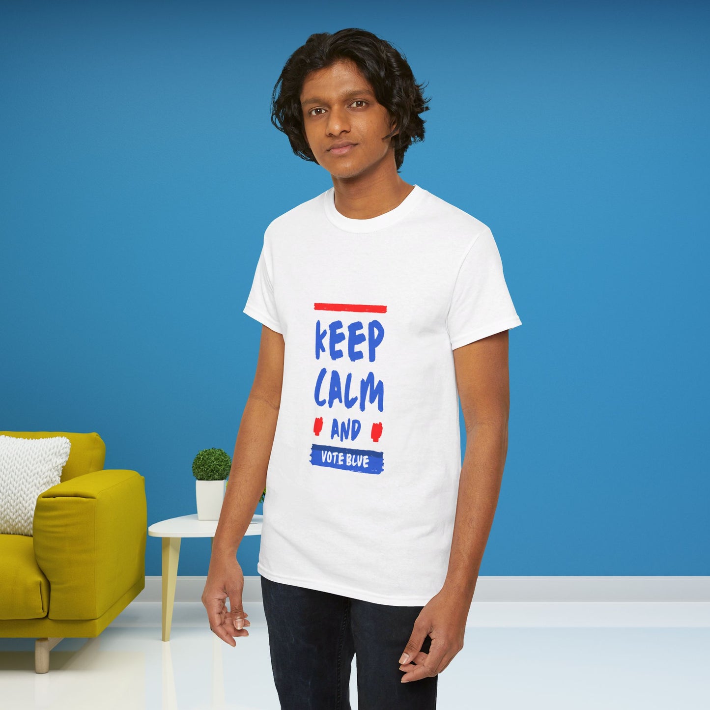 Keep Calm and Vote Blue Shirt- Save Democracy Tee- Democrat Presidential Election T-Shirt