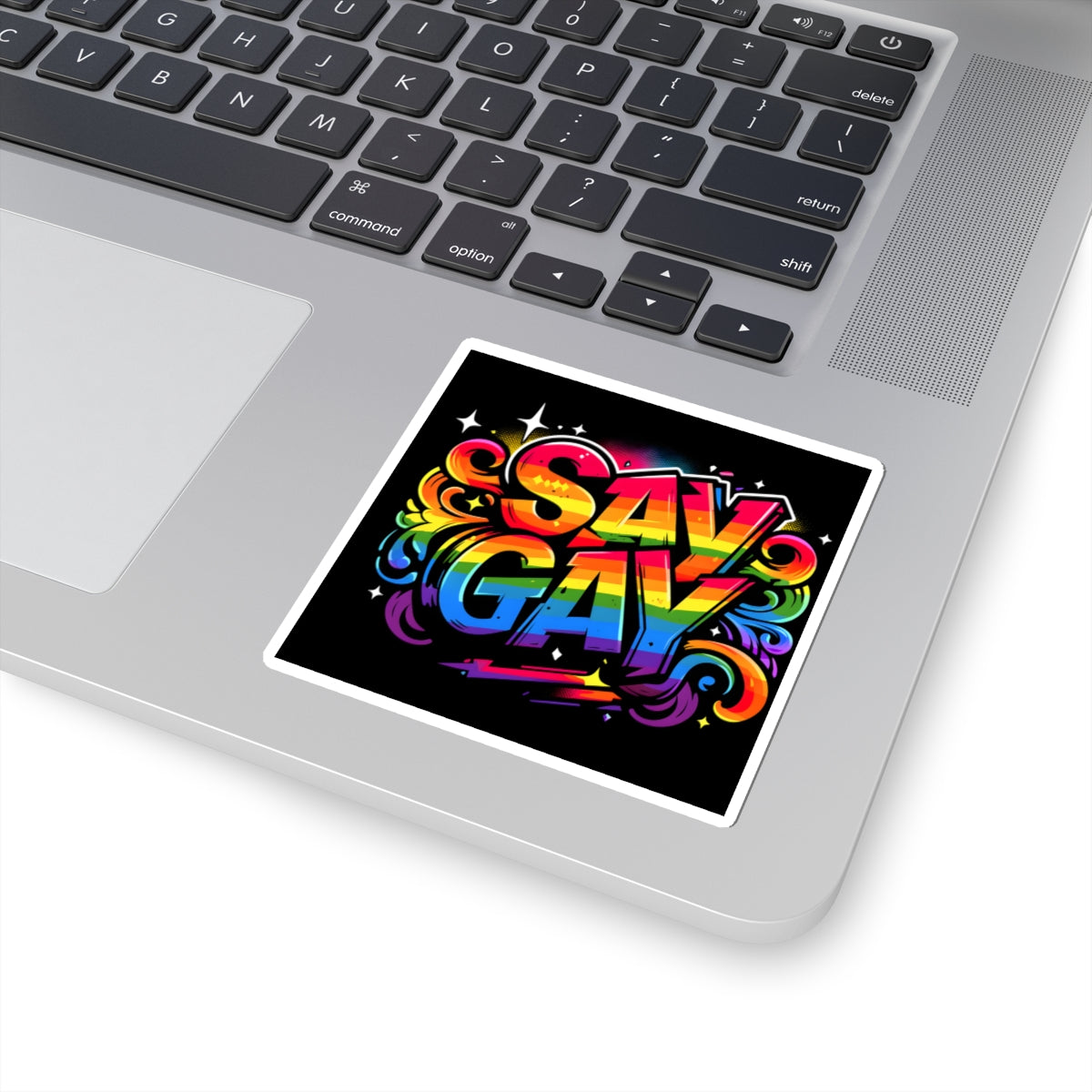 Just Say Gay LGBT Water Bottle Sticker for Laptop LGBTQ Decal Queer Lesbian Bisexual Transgender Gay Pride Merch LGBTQIA Political Adhesive