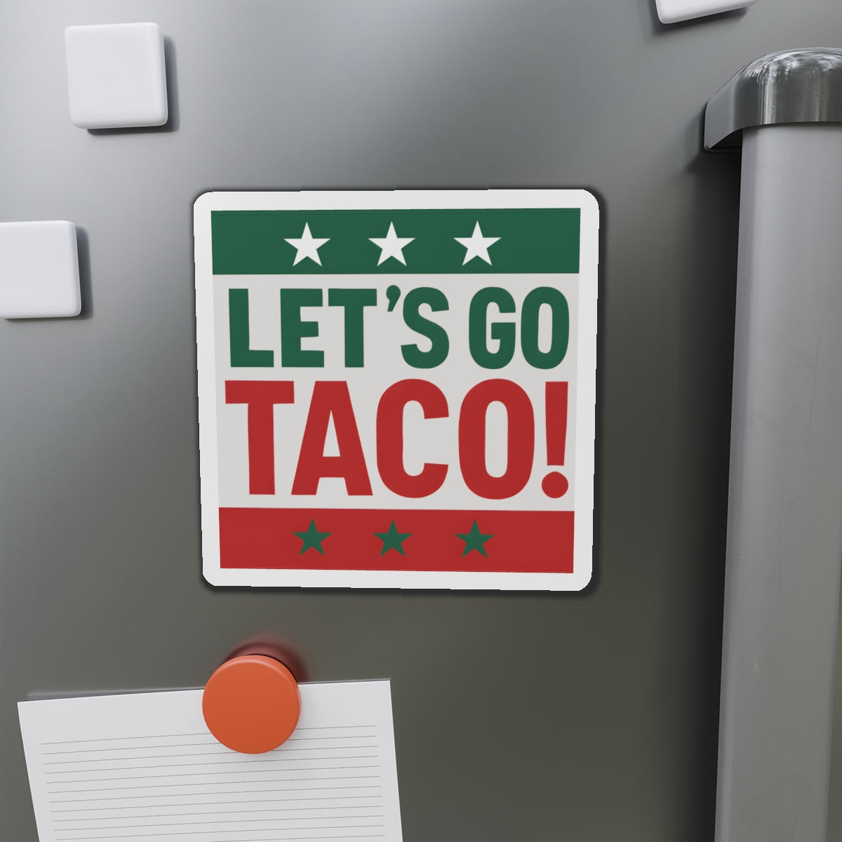Political Magnet Anti-Trump Merch Let's Go Taco Fuck Donald Trump Car Magnet Political FDT Resist Protest Gear Anti-Fascism Mexican Sign