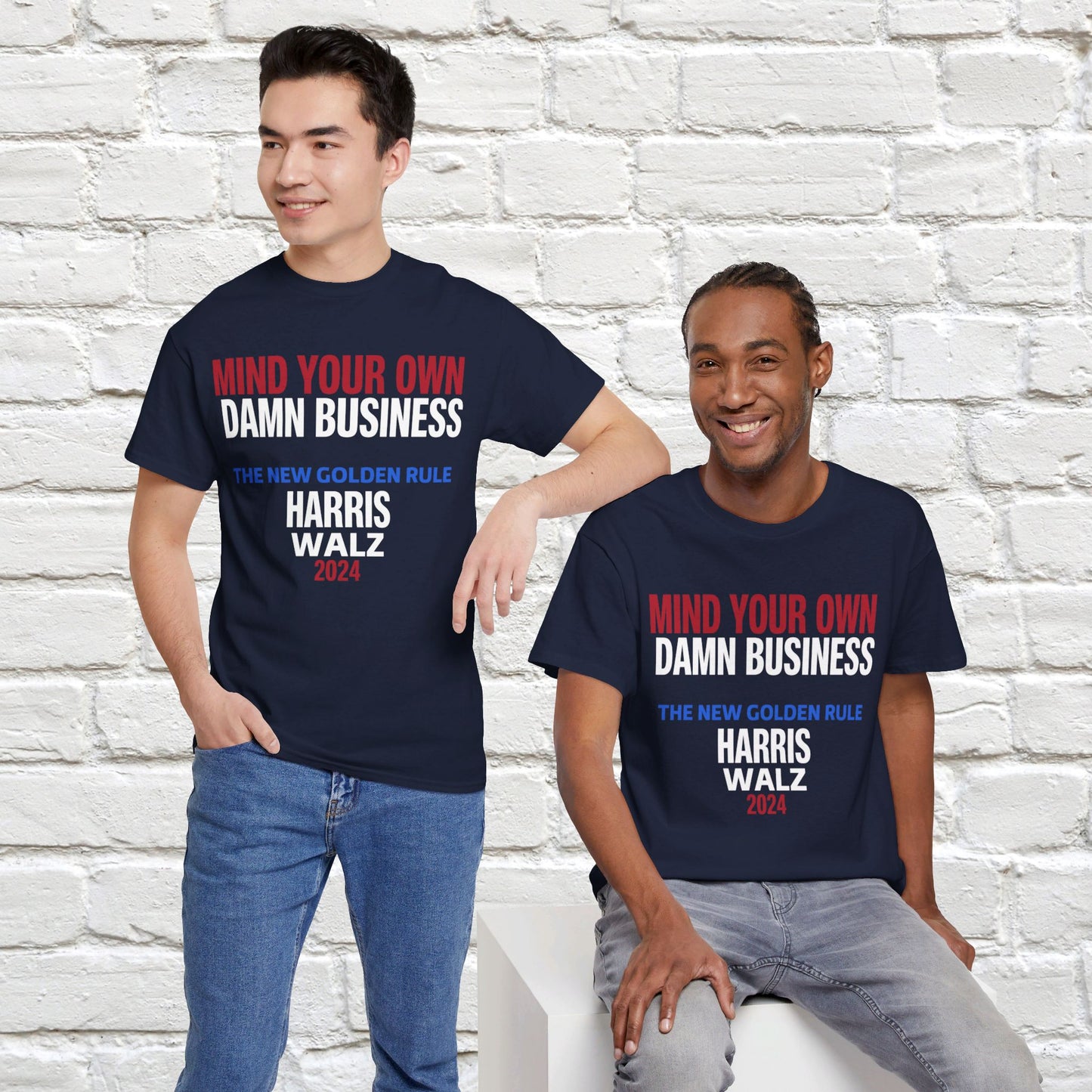 Mind Your Own Damn Business Shirt- Harris Walsh Tee-  Democrat Presidential Election T-Shirt