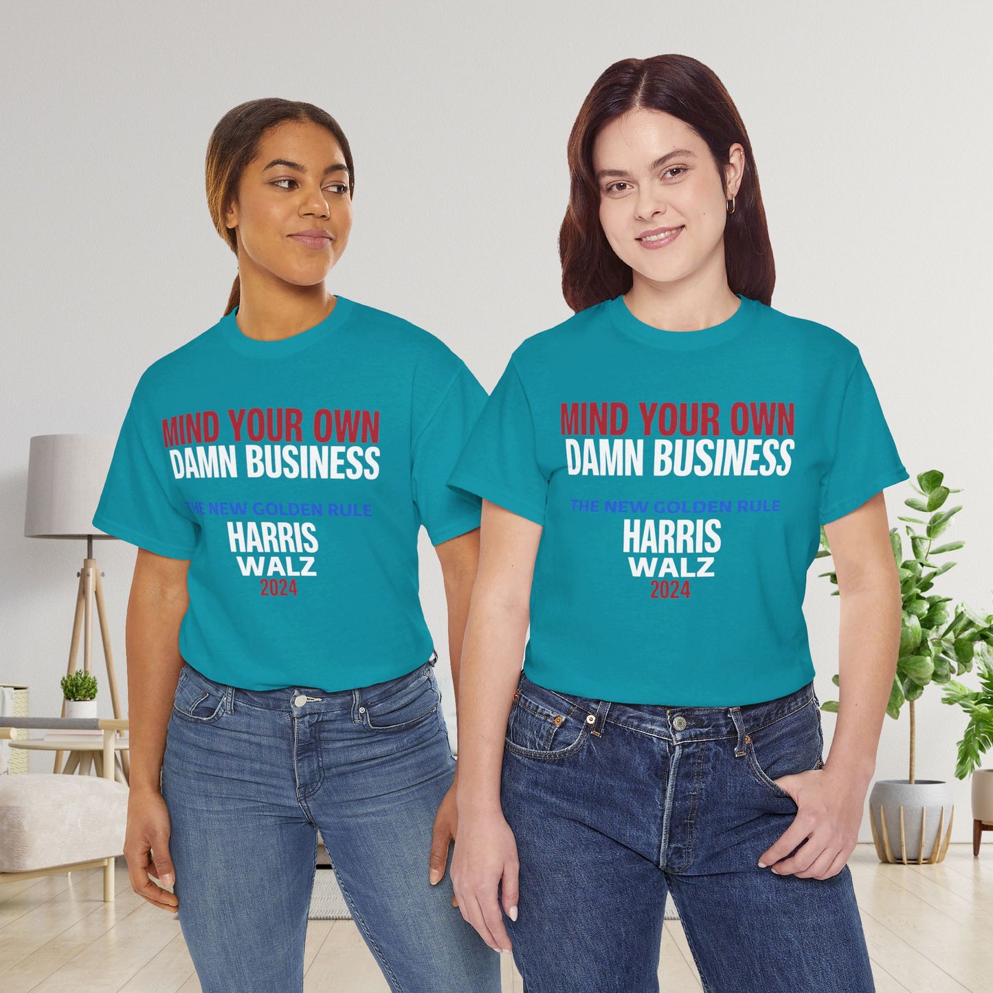 Mind Your Own Damn Business Shirt- Harris Walsh Tee-  Democrat Presidential Election T-Shirt