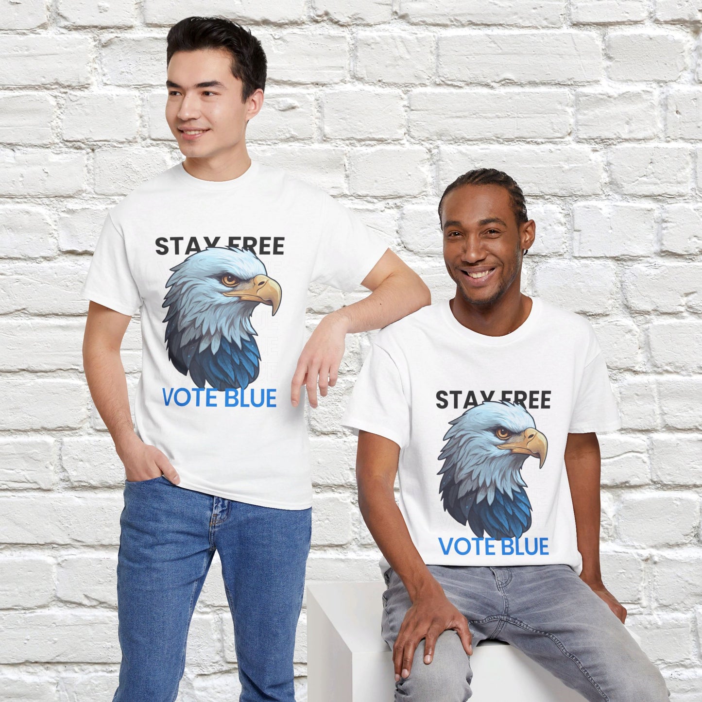 Stay Free Vote Blue Shirt- Freedom Tee-  Democrat Presidential Election T-Shirt