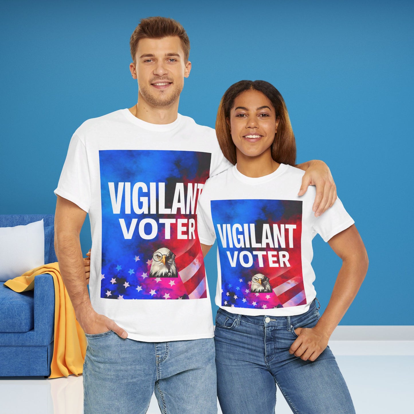 Vigilant Voter Shirt- Vote Blue Save Democracy Tee- Democrat Presidential Election T-Shirt