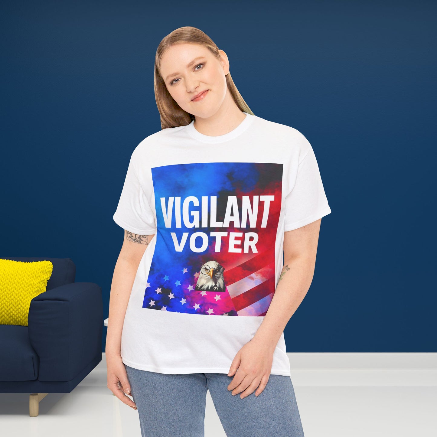 Vigilant Voter Shirt- Vote Blue Save Democracy Tee- Democrat Presidential Election T-Shirt