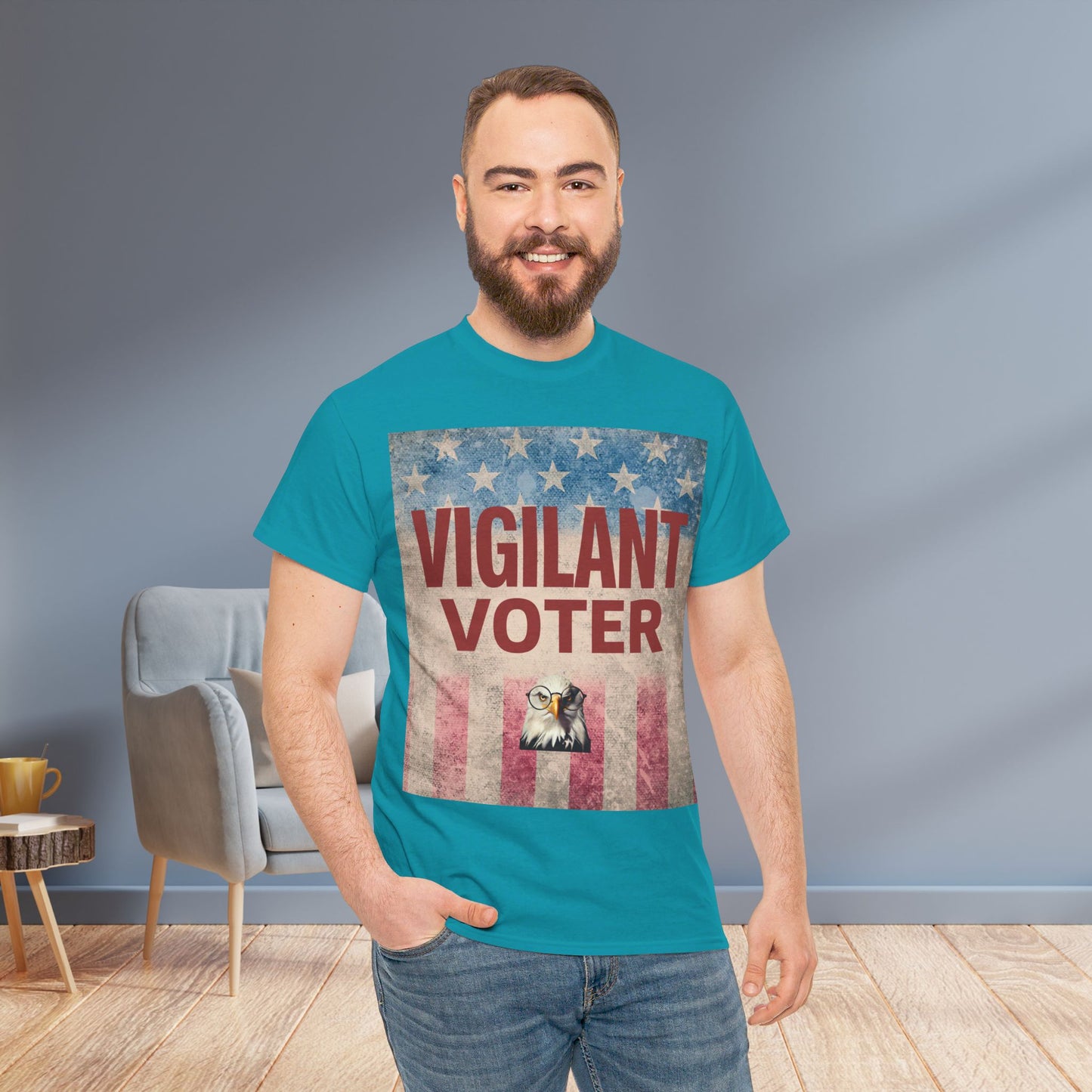 Vigilant Voter Shirt- Vote Blue Save Democracy Tee- Democrat Presidential Election T-Shirt