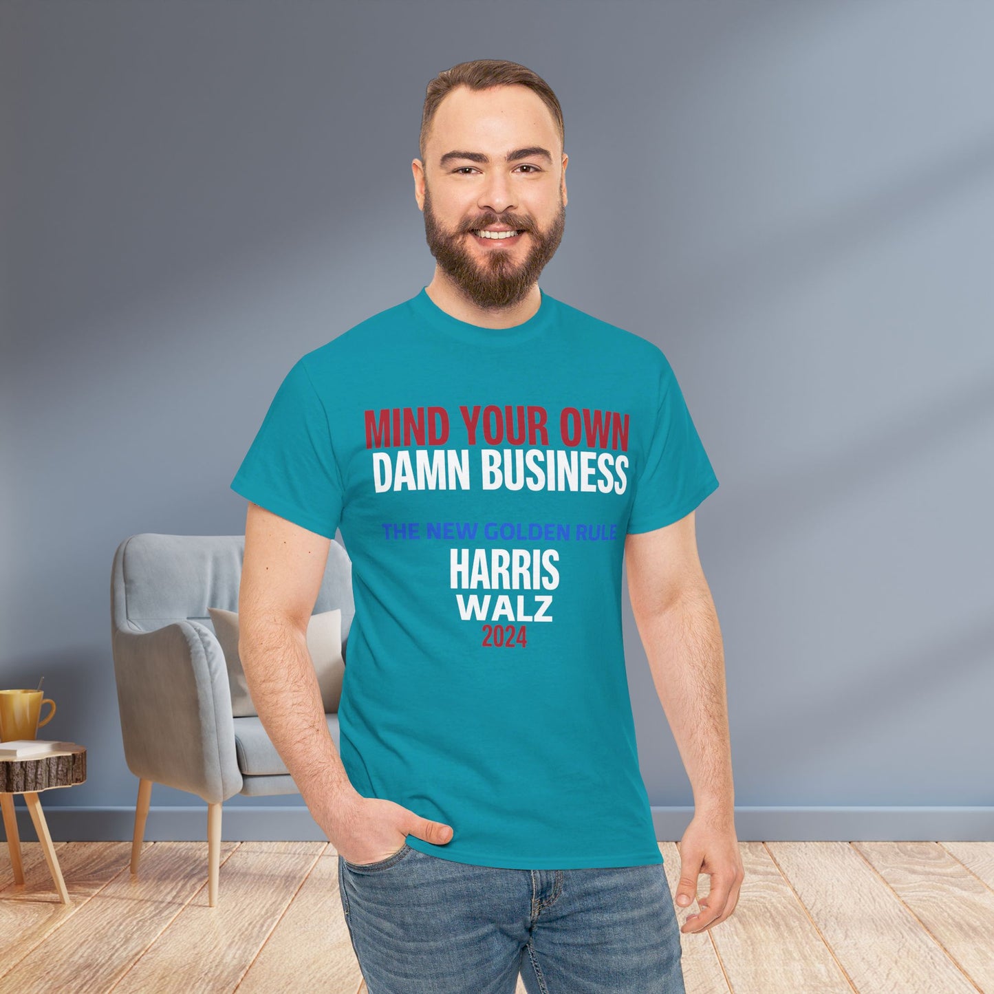 Mind Your Own Damn Business Shirt- Harris Walsh Tee-  Democrat Presidential Election T-Shirt