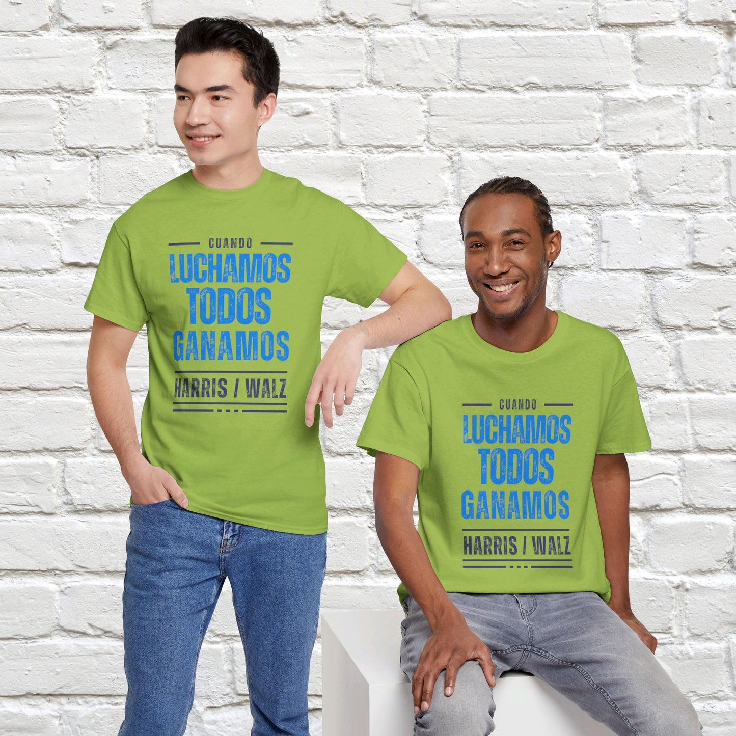 Cuando Luchamos Todos Ganamos Shirt- When We Fight We Win Tee in Spanish-  Latinx for Harris Democrat Presidential Election T-Shirt