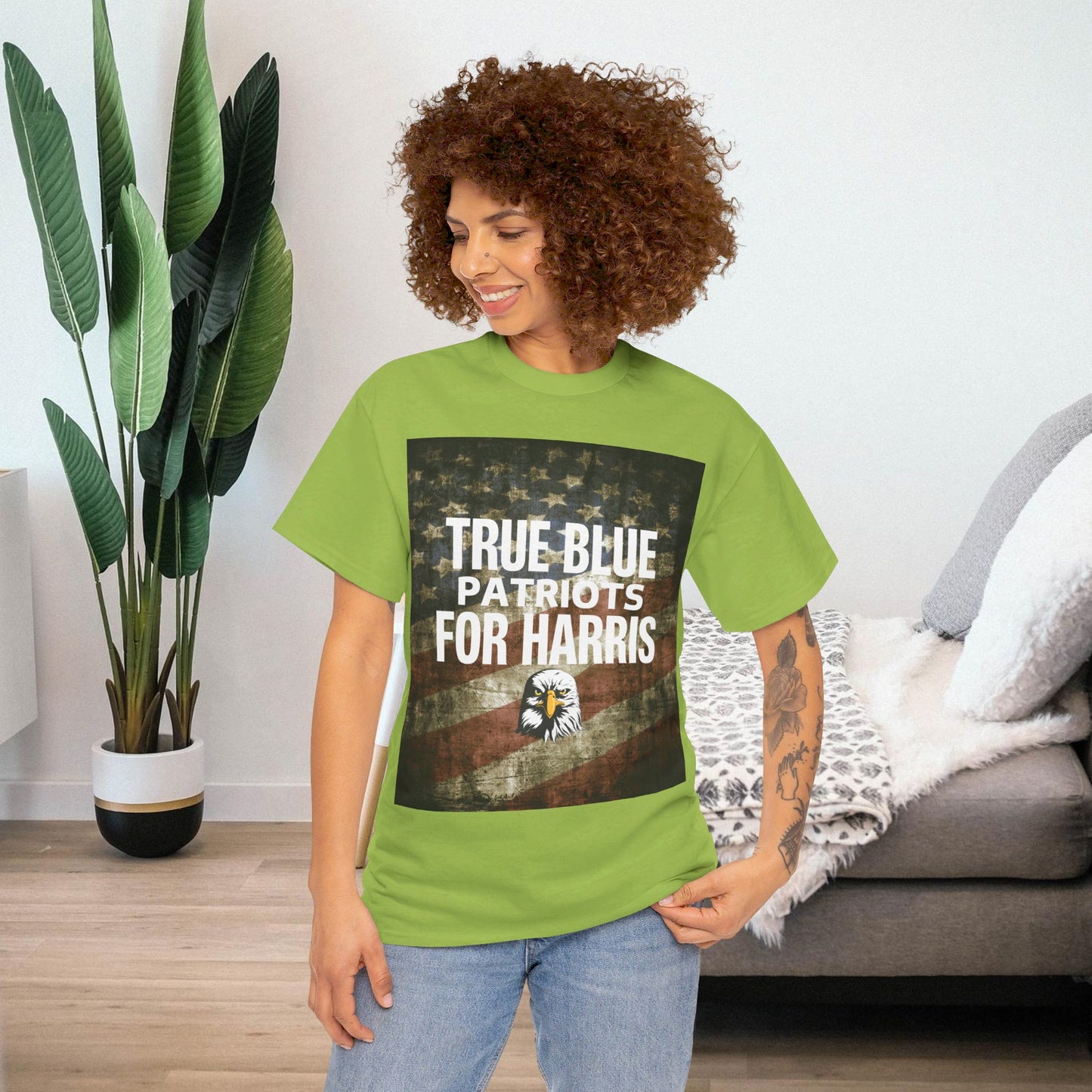 True Blue Patriots for Harris Shirt- Save Democracy Tee- Democrat Presidential Election T-Shirt