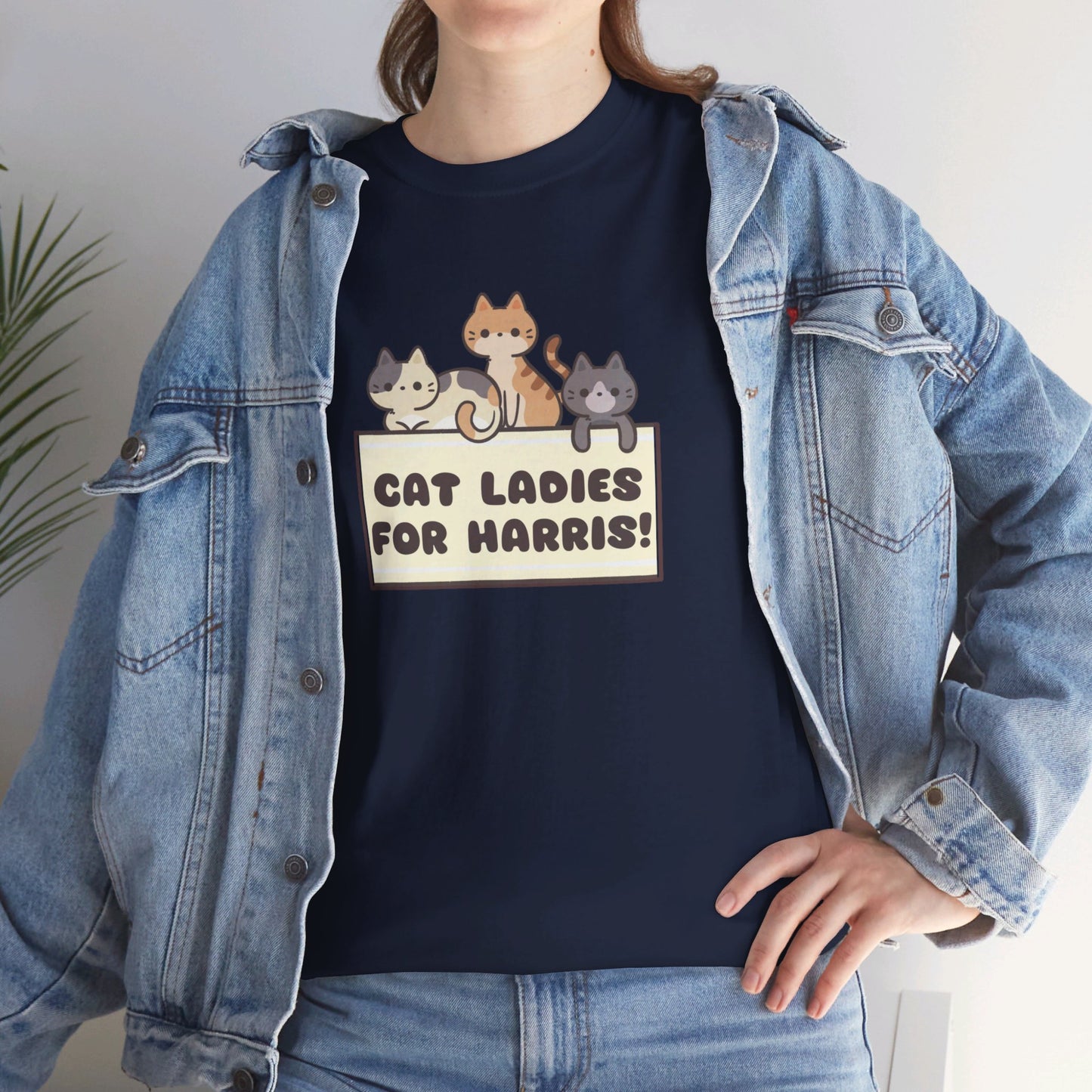 Cat Ladies for Harris Shirt- Cat Ladies Tee-  Witty Democrat Presidential Election T-Shirt