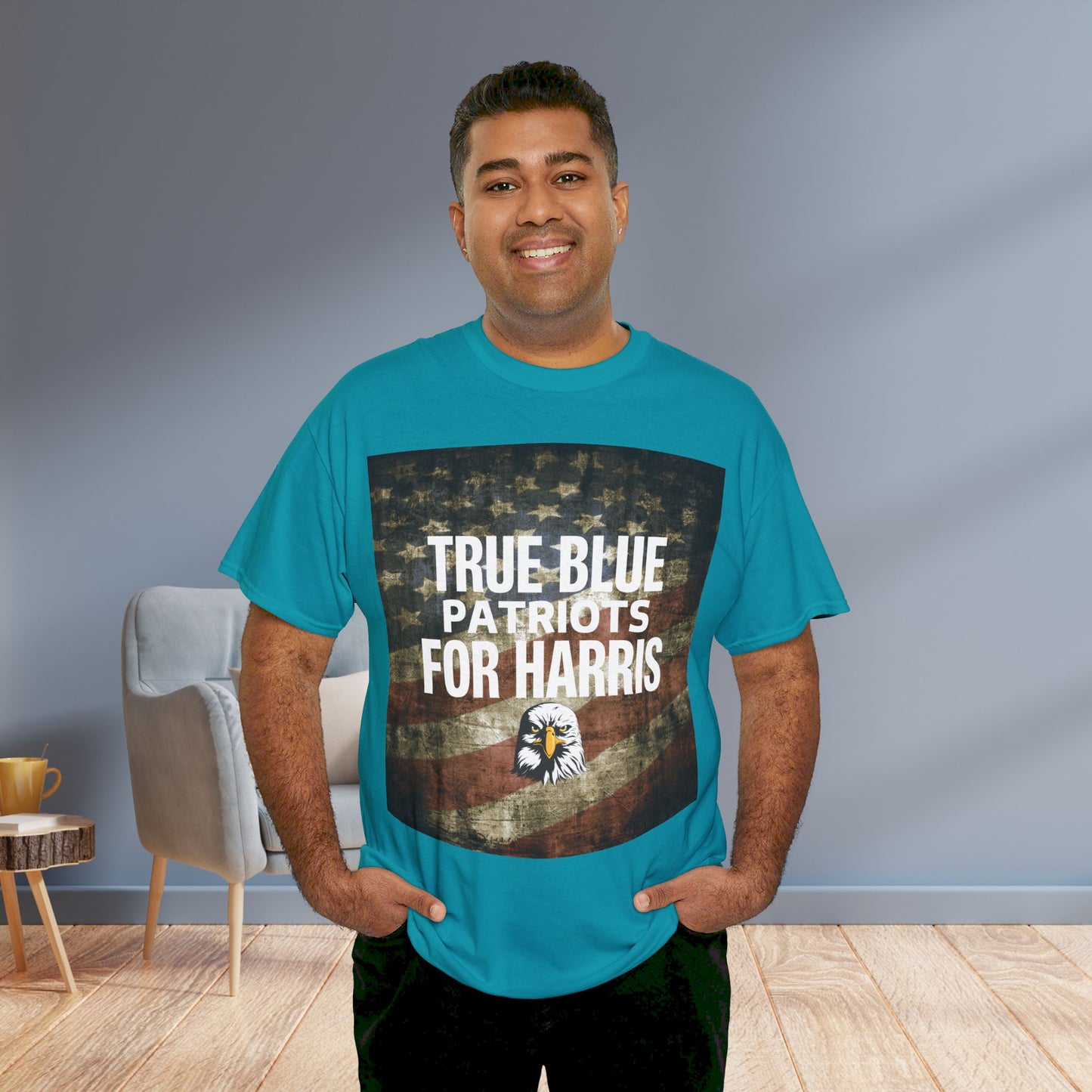 True Blue Patriots for Harris Shirt- Save Democracy Tee- Democrat Presidential Election T-Shirt