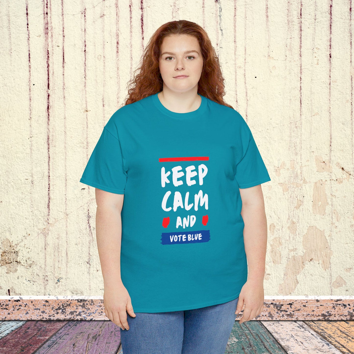 Keep Calm and Vote Blue Shirt- Save Democracy Tee- Democrat Presidential Election T-Shirt