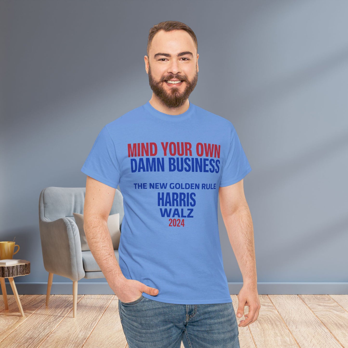 Mind Your Own Damn Business Shirt- Harris Walsh Tee-  Democrat Presidential Election T-Shirt