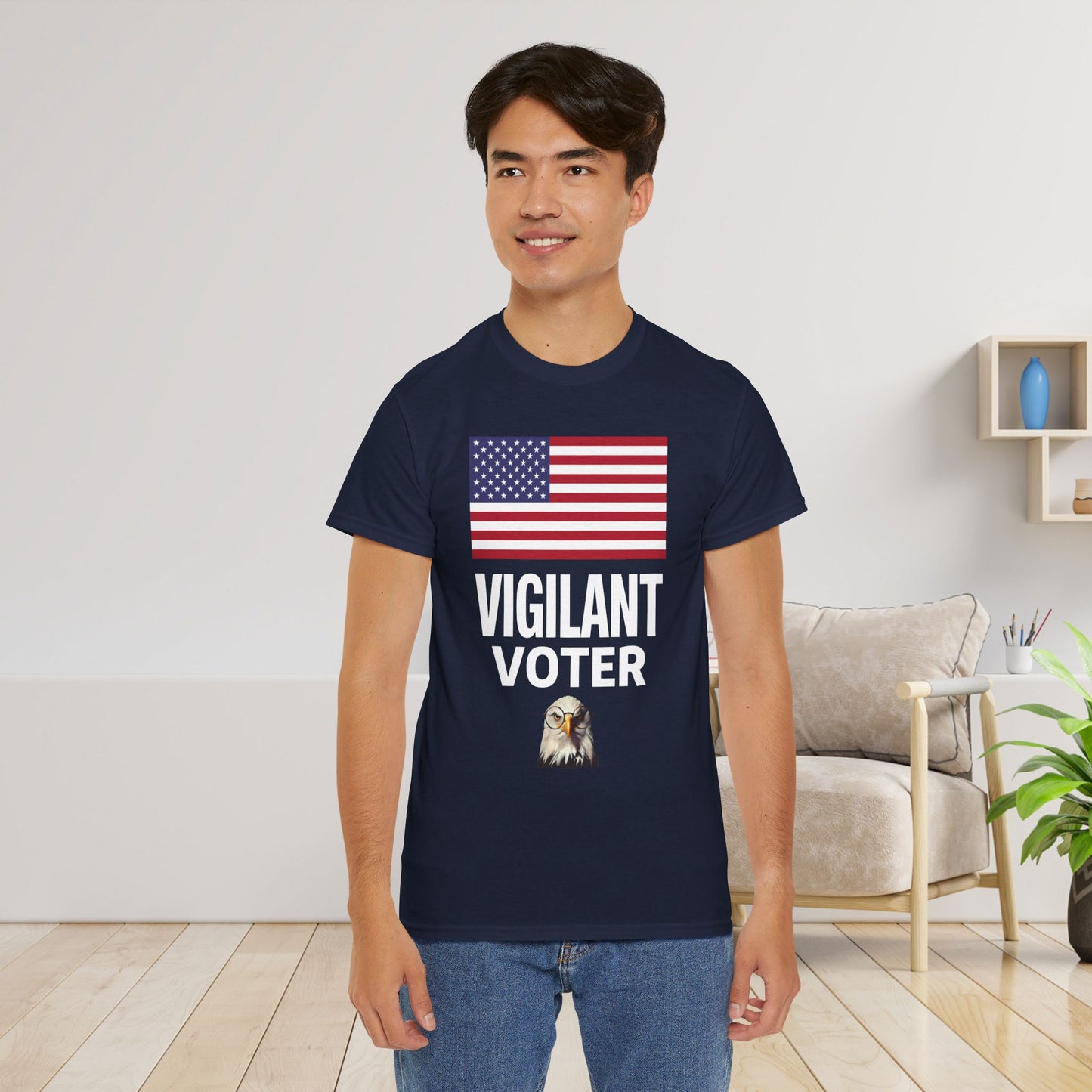 Vigilant Voter Shirt- Vote Blue Save Democracy Tee- Democrat Presidential Election T-Shirt