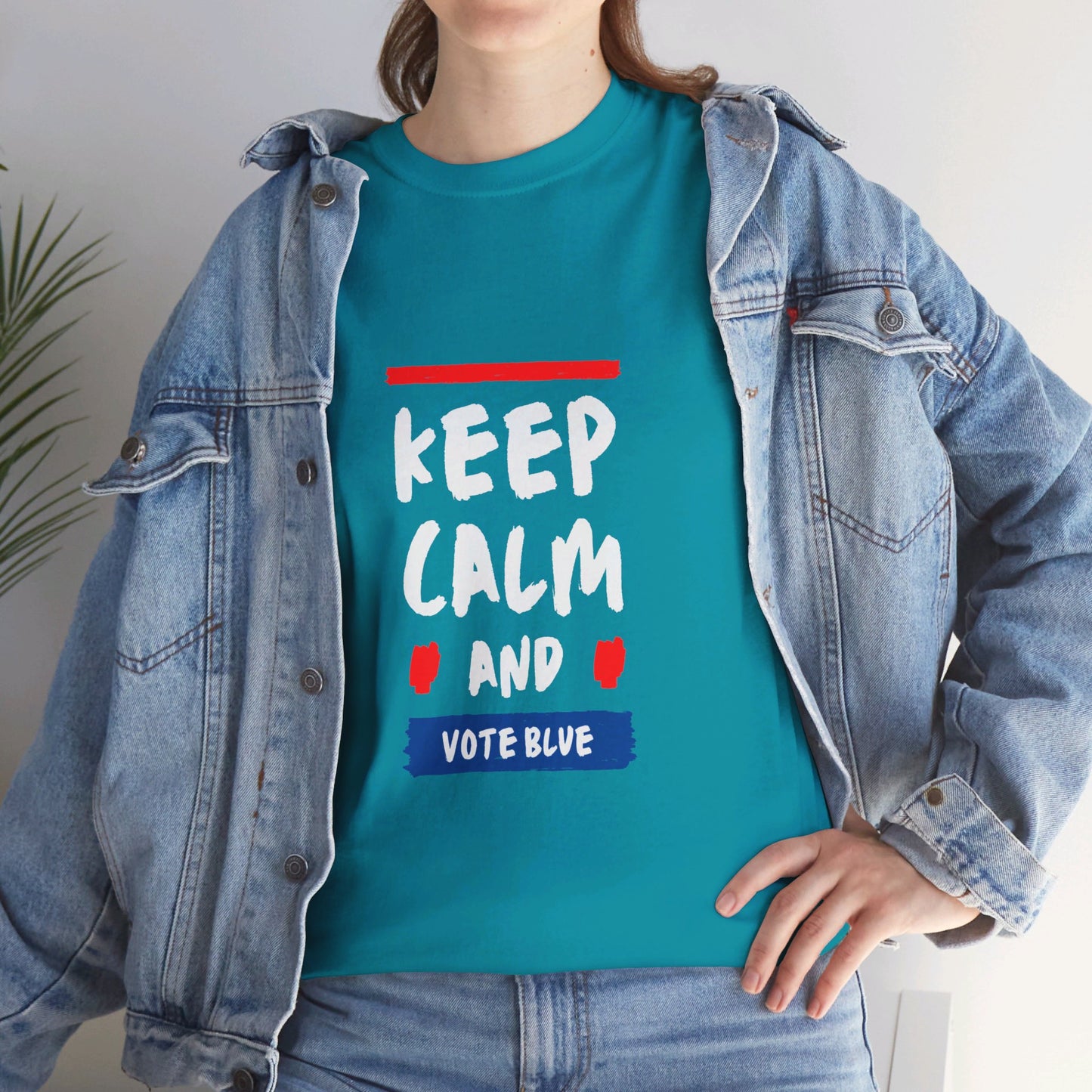 Keep Calm and Vote Blue Shirt- Save Democracy Tee- Democrat Presidential Election T-Shirt