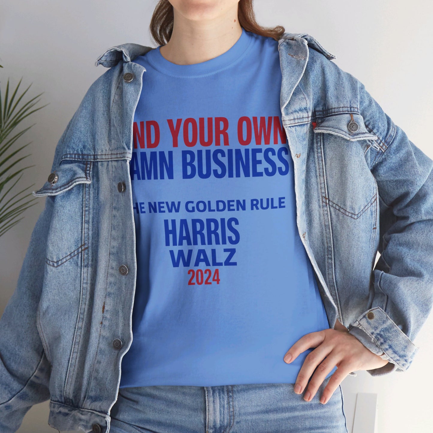 Mind Your Own Damn Business Shirt- Harris Walsh Tee-  Democrat Presidential Election T-Shirt