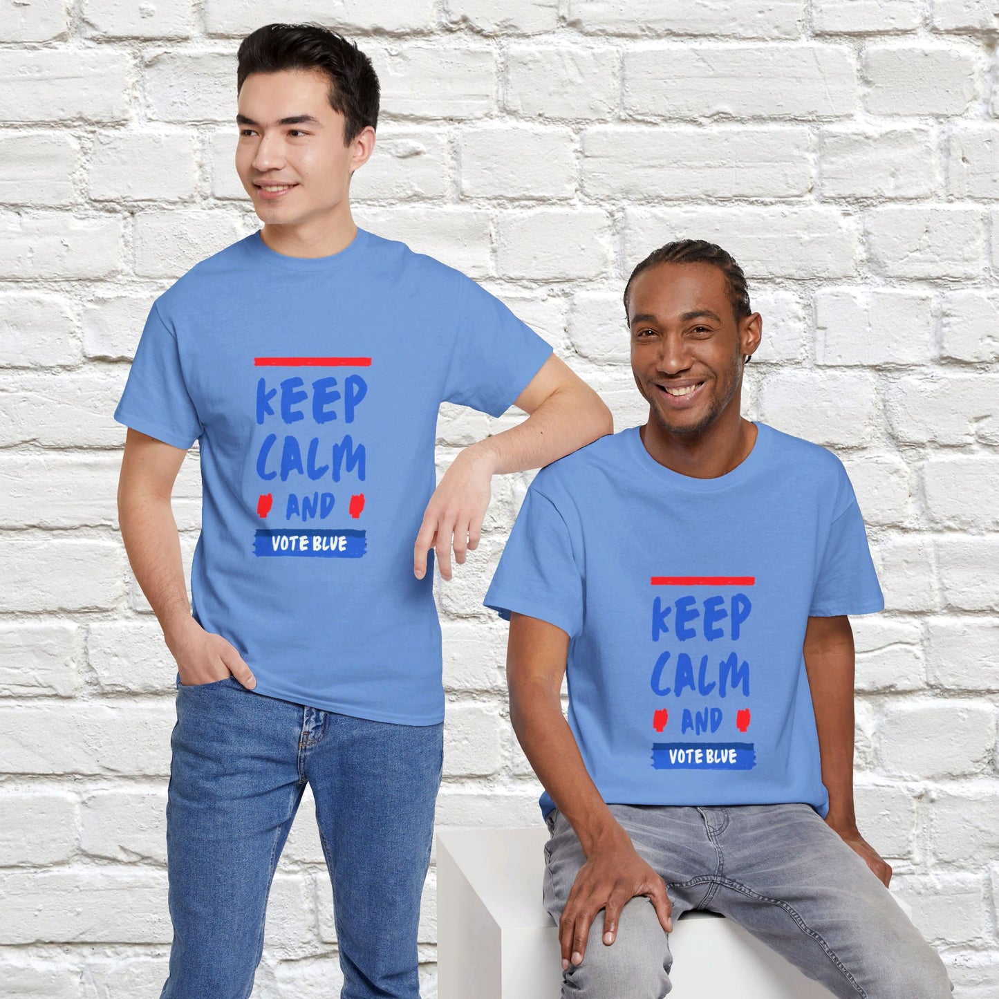 Keep Calm and Vote Blue Shirt- Save Democracy Tee- Democrat Presidential Election T-Shirt