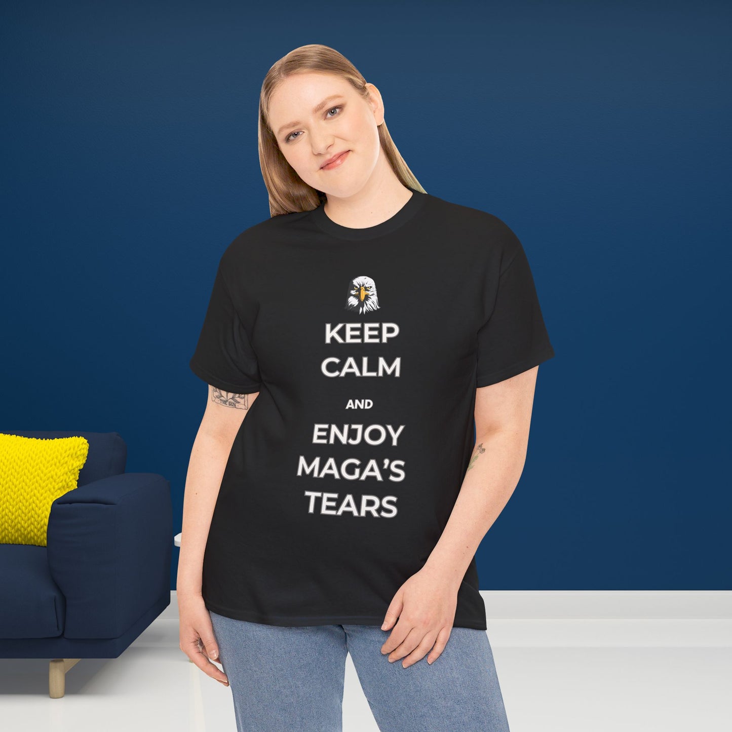 Keep Calm and Enjoy MAGA's Tears Shirt- Harris Walz Tee-  Democrat Presidential Election T-Shirt