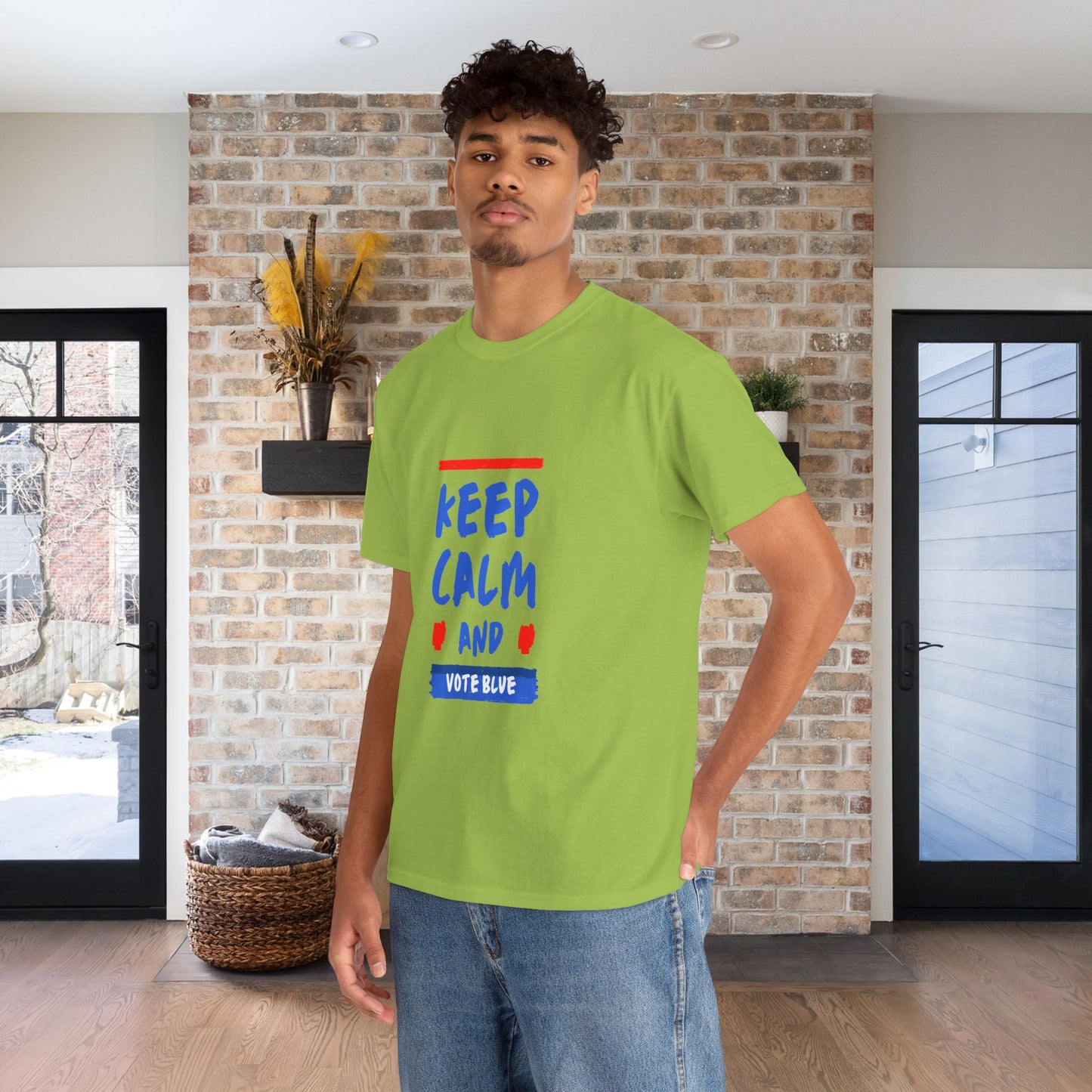 Keep Calm and Vote Blue Shirt- Save Democracy Tee- Democrat Presidential Election T-Shirt