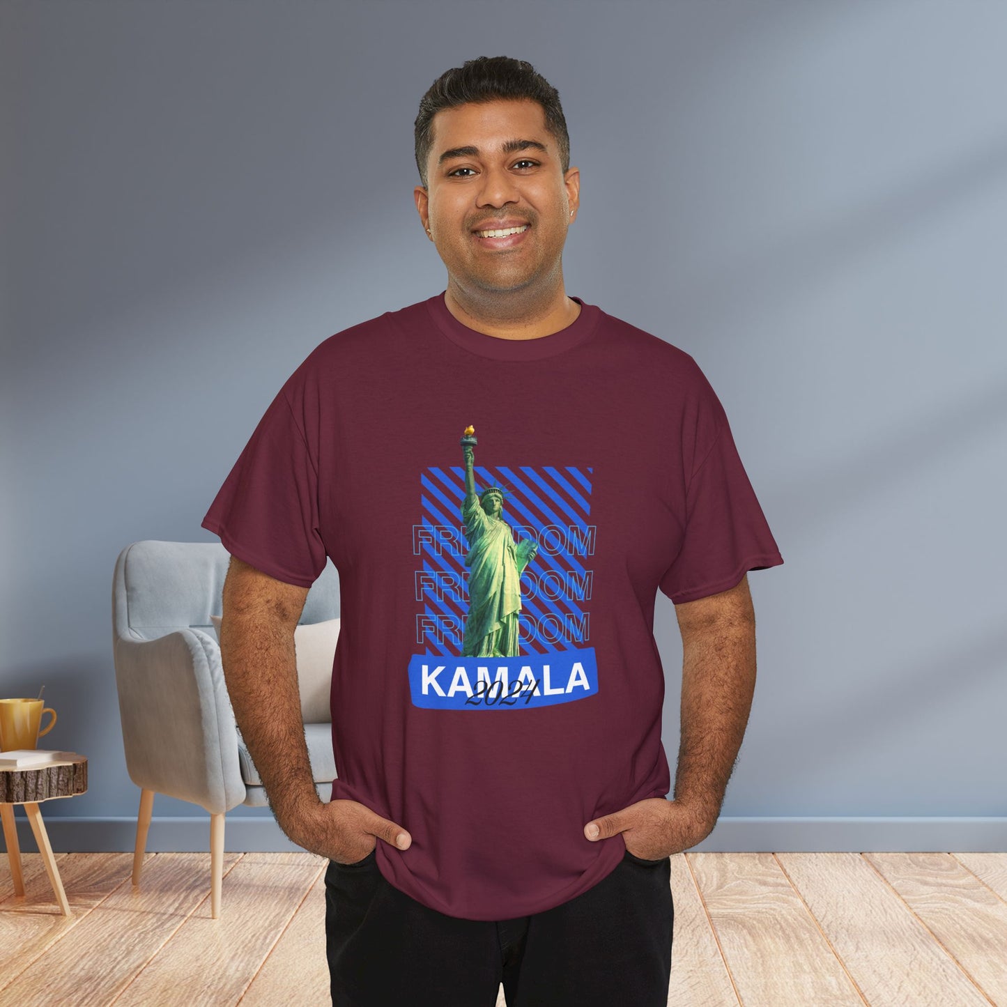 Statue of Liberty Kamala 2024 Freedom Shirt- Vote Blue T-Shirt- Democrat Presidential Election T-Shirt- Save Democracy Shirt