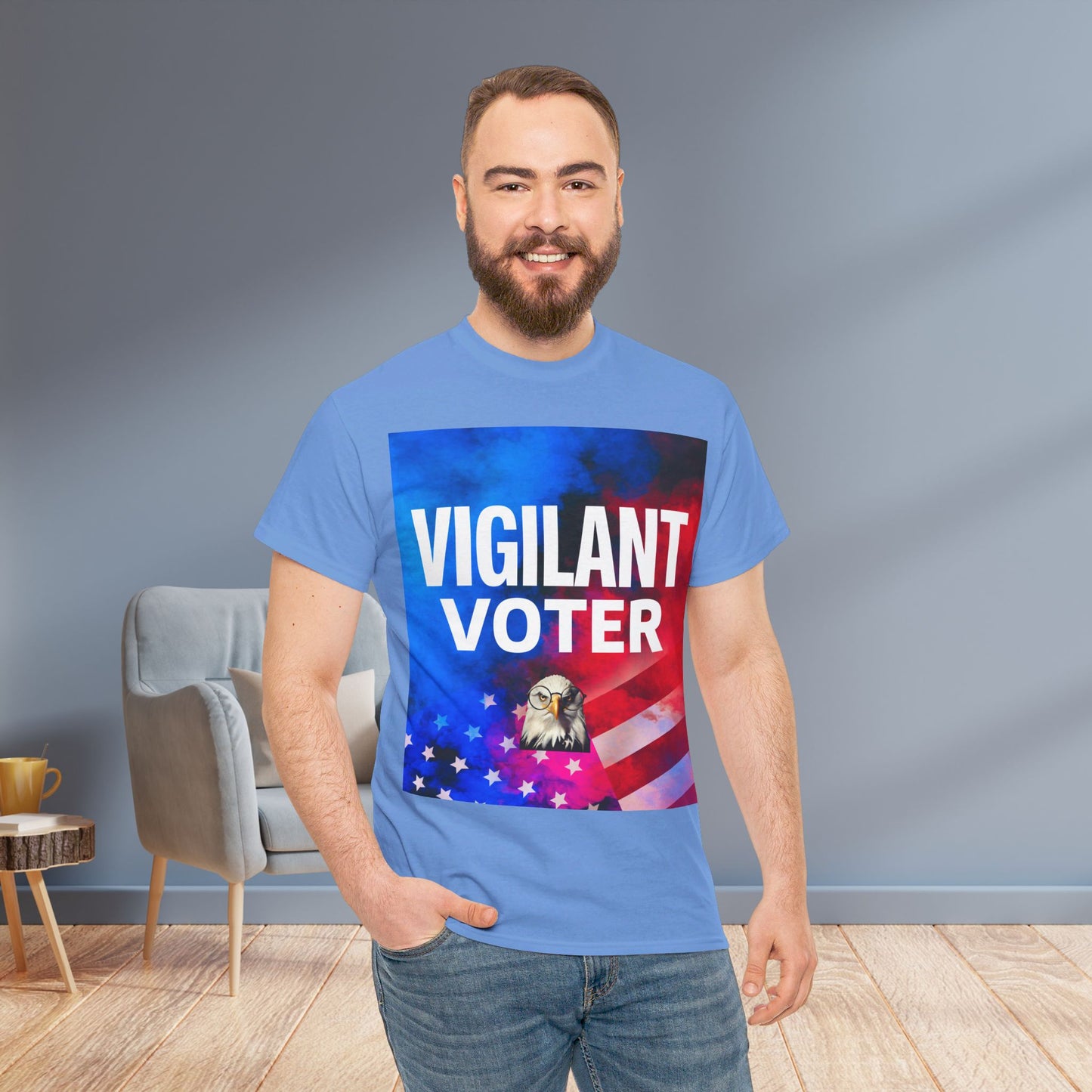 Vigilant Voter Shirt- Vote Blue Save Democracy Tee- Democrat Presidential Election T-Shirt