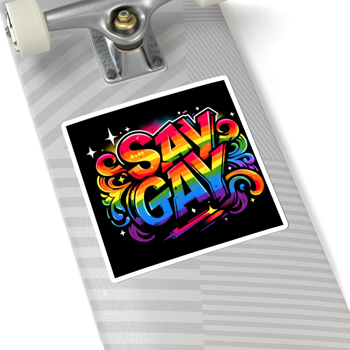 Just Say Gay LGBT Water Bottle Sticker for Laptop LGBTQ Decal Queer Lesbian Bisexual Transgender Gay Pride Merch LGBTQIA Political Adhesive