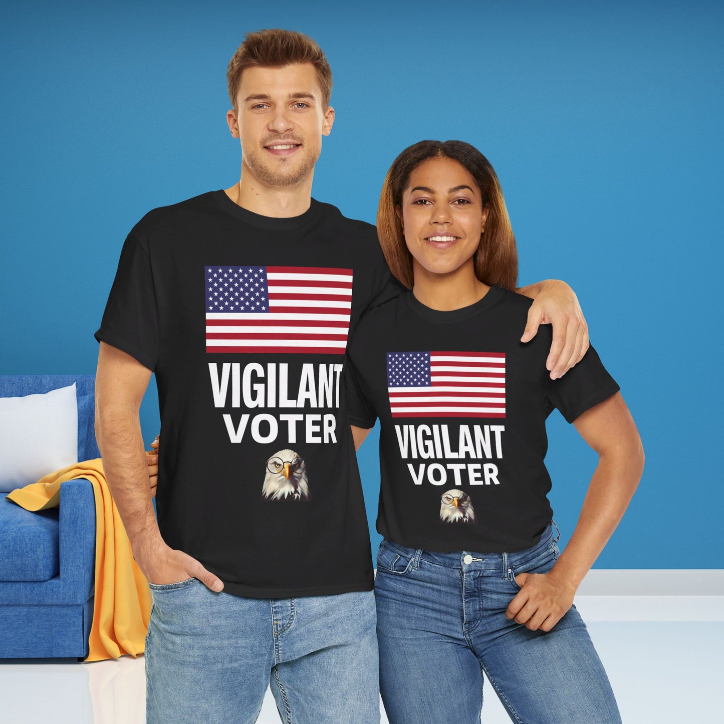 Vigilant Voter Shirt- Vote Blue Save Democracy Tee- Democrat Presidential Election T-Shirt