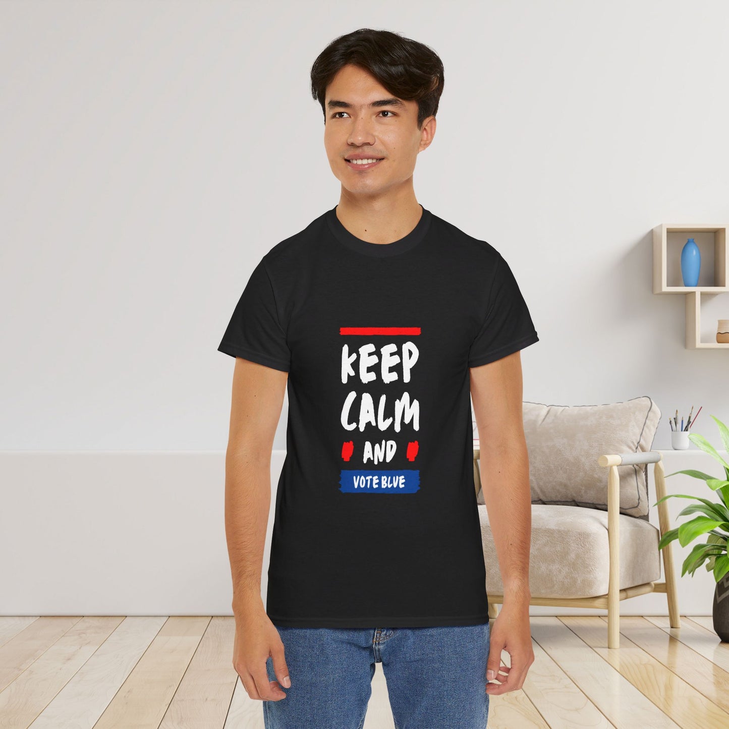 Keep Calm and Vote Blue Shirt- Save Democracy Tee- Democrat Presidential Election T-Shirt