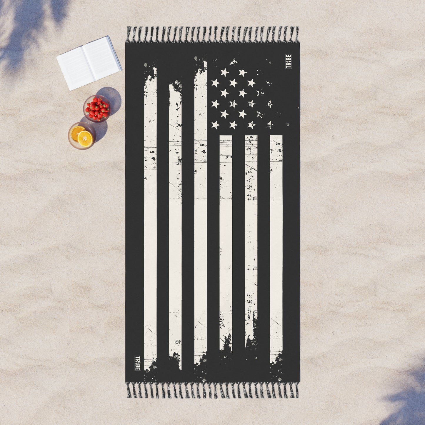 Distressed USA Flag Pareo Mourning Protest Sarong Social Justice Anti-Trump Canga Anti-Fascism Resist Activist Bars and Stars Beach Sarong