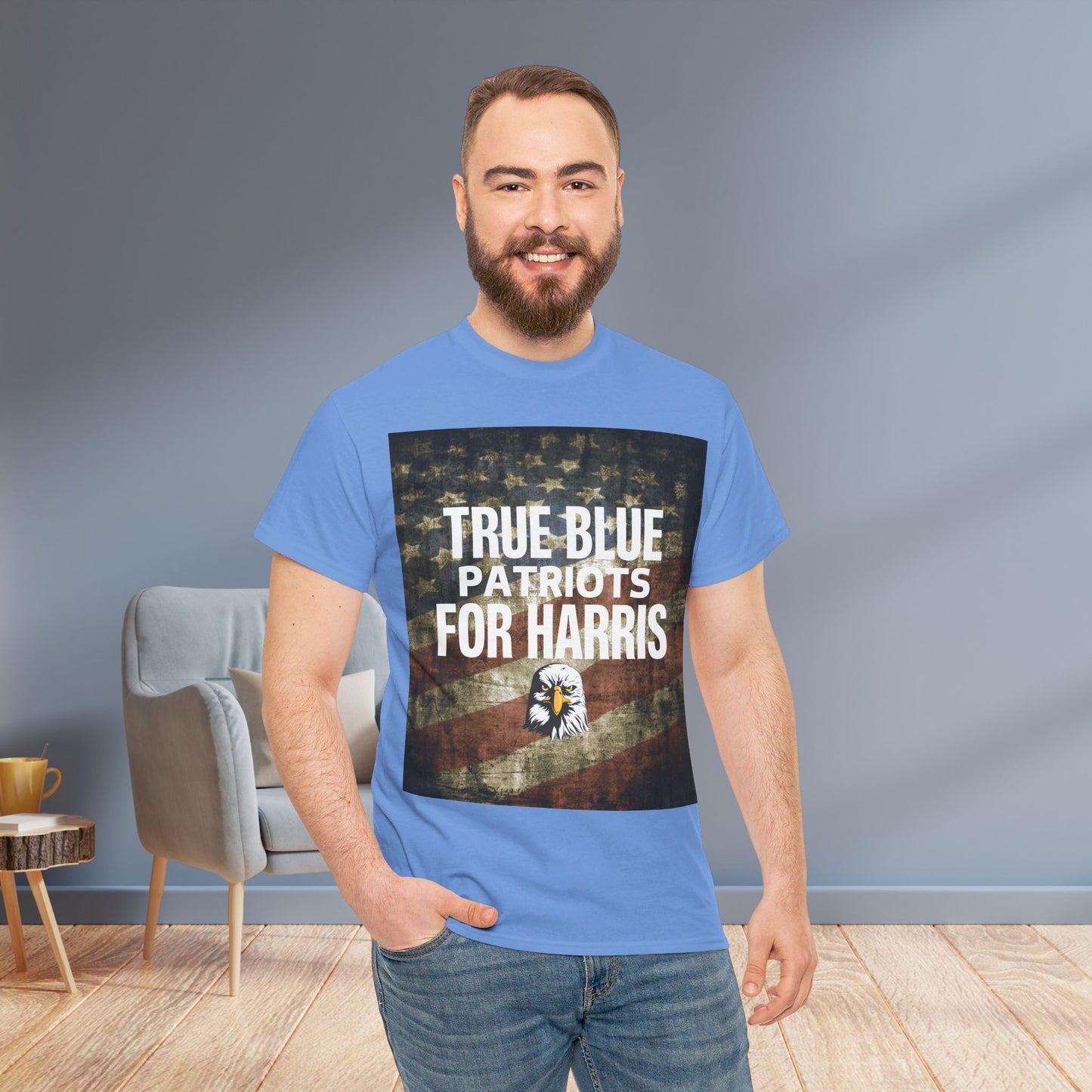 True Blue Patriots for Harris Shirt- Save Democracy Tee- Democrat Presidential Election T-Shirt