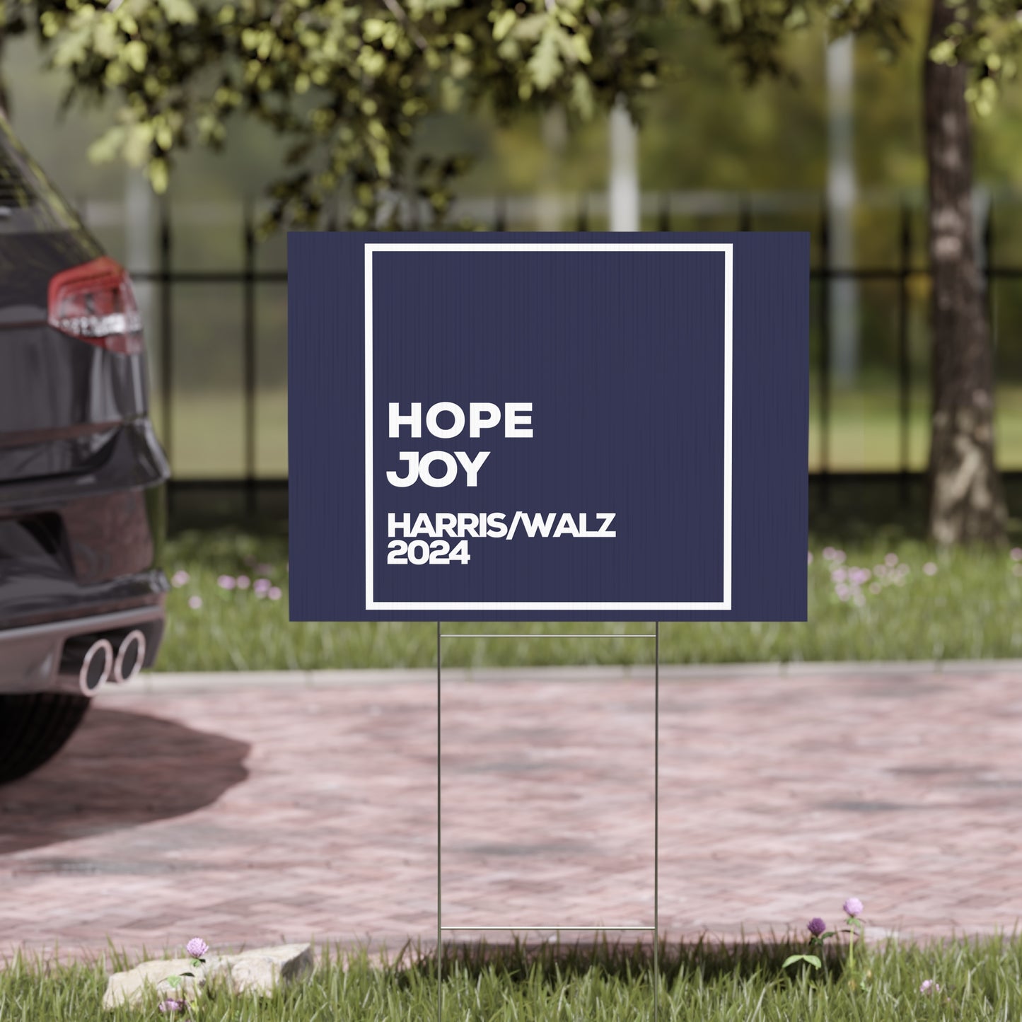 Hope and Joy Yard Sign - Harris/Walz 2024 Sign - Patriotic Election Political Decor