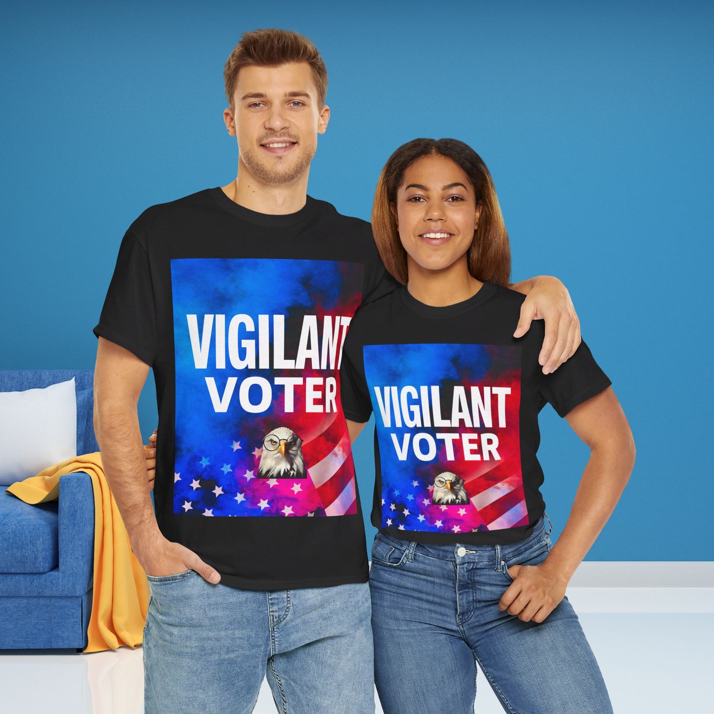 Vigilant Voter Shirt- Vote Blue Save Democracy Tee- Democrat Presidential Election T-Shirt