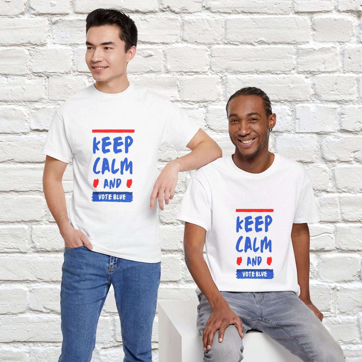 Keep Calm and Vote Blue Shirt- Save Democracy Tee- Democrat Presidential Election T-Shirt