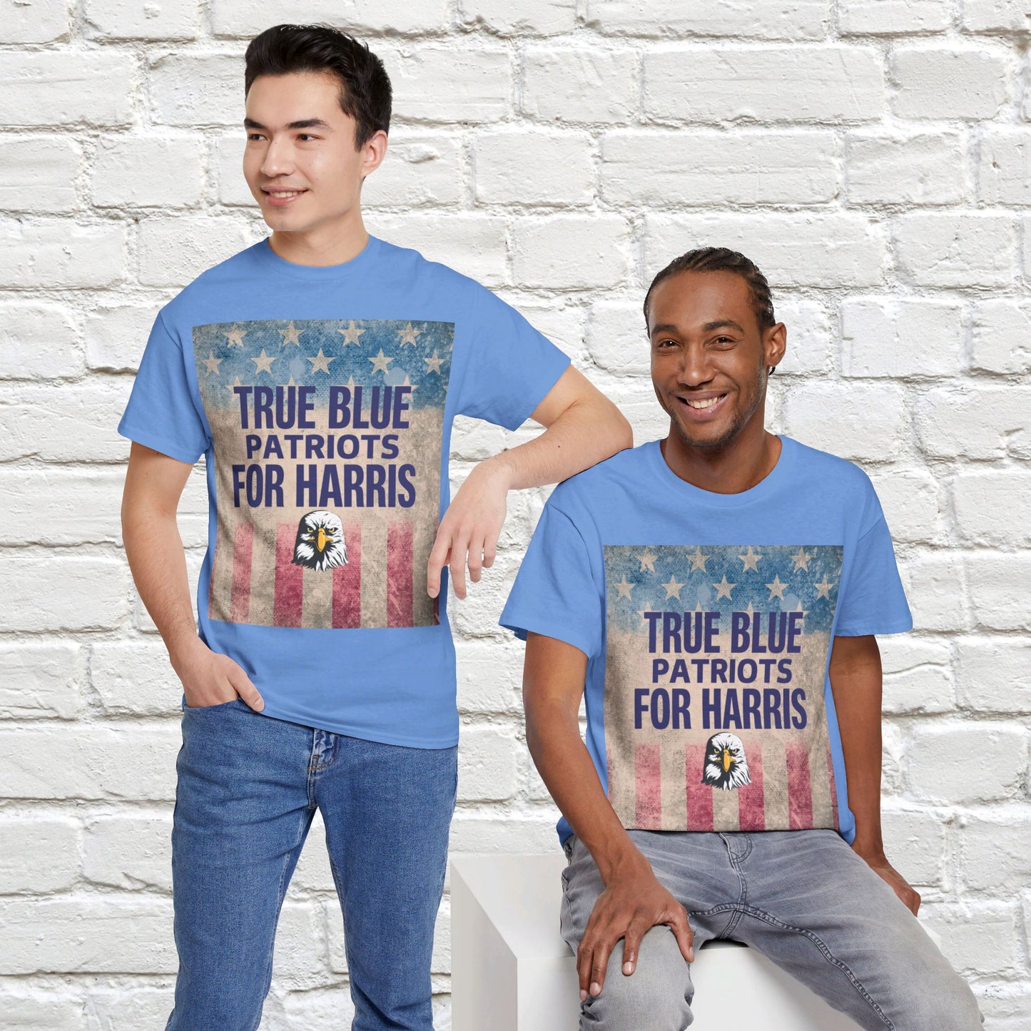 True Blue Patriots for Harris Shirt- Save Democracy Tee- Democrat Presidential Election T-Shirt