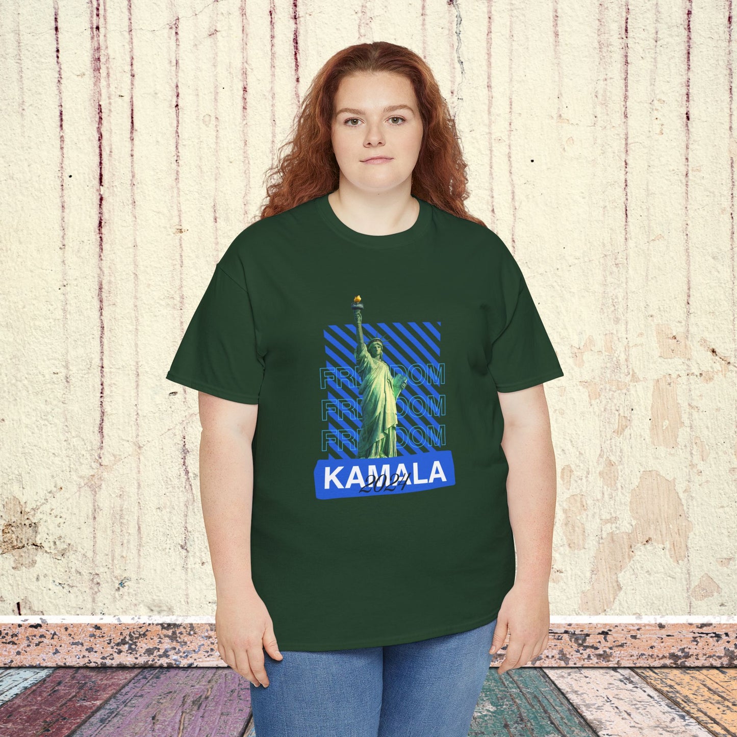 Statue of Liberty Kamala 2024 Freedom Shirt- Vote Blue T-Shirt- Democrat Presidential Election T-Shirt- Save Democracy Shirt